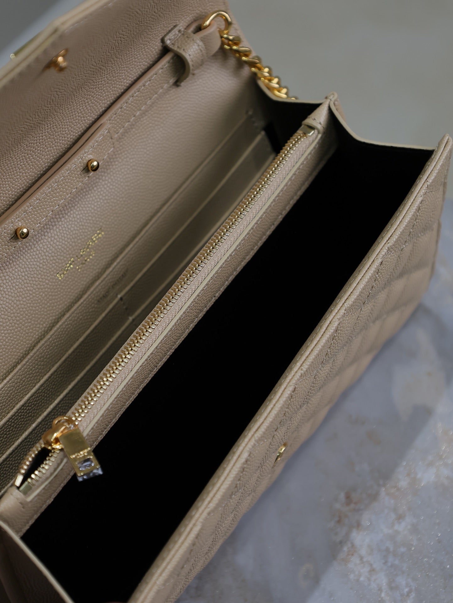 ENVELOPE CHAIN BAG 22 IN SEPIA TAN LAMBSKIN GOLD HARDWARE mysite