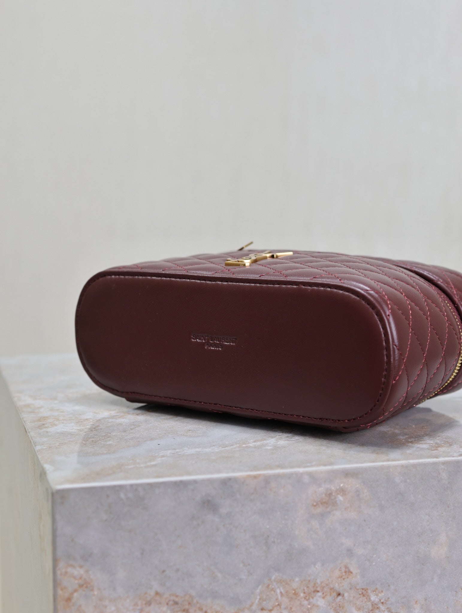 GABY MINI VANITY 18 IN AUBURN RED LAMBSKIN GOLD HARDWARE mysite