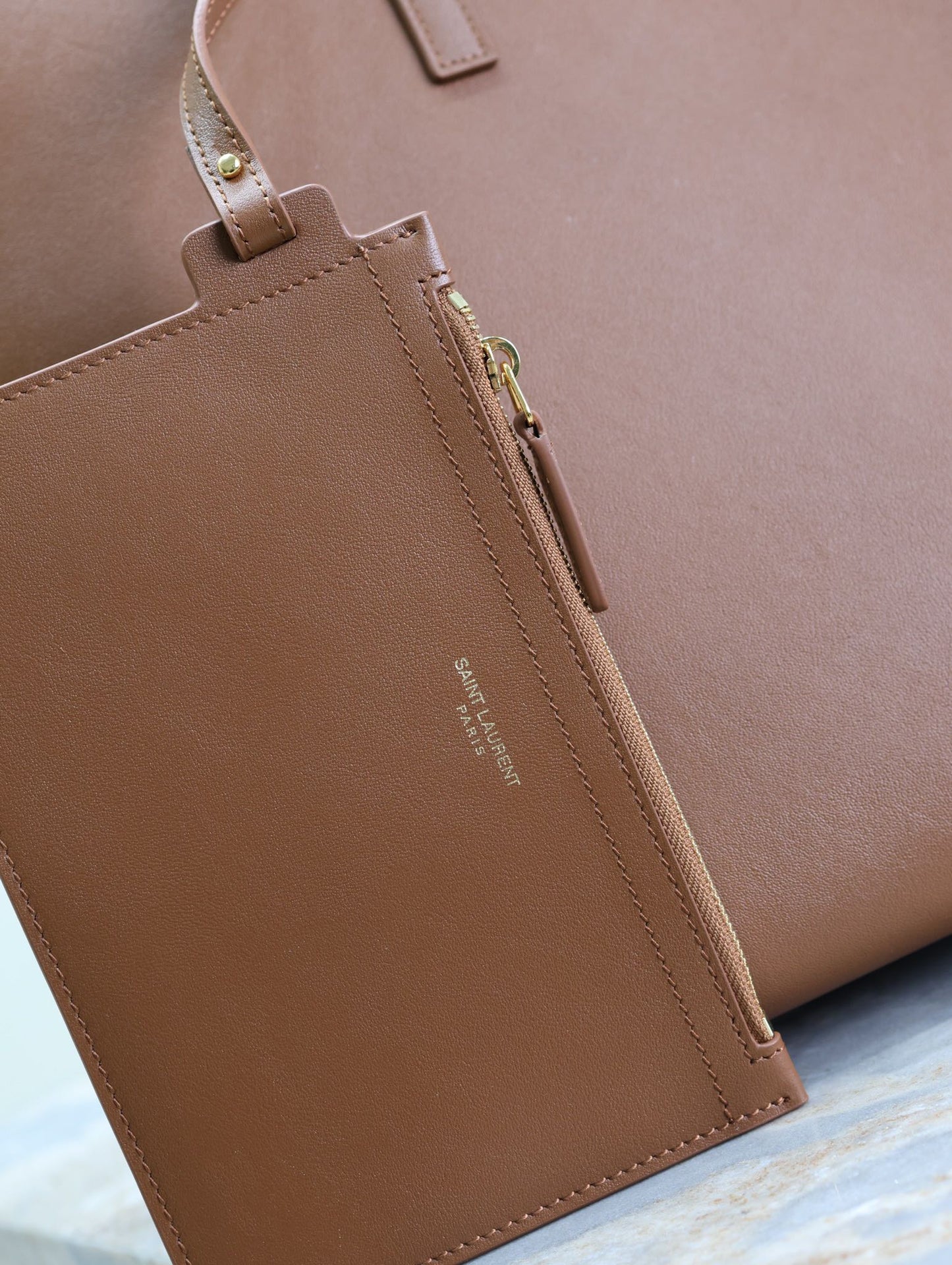 SHOPPING TOTE BAG 38 IN RED BROWN CALFSKIN mysite