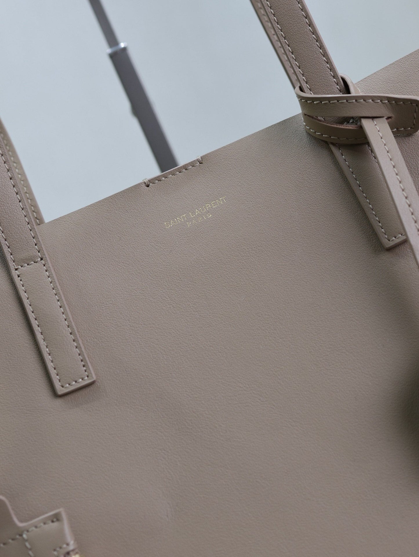 SHOPPING TOTE BAG 38 IN LIGHT BROWN CALFSKIN mysite