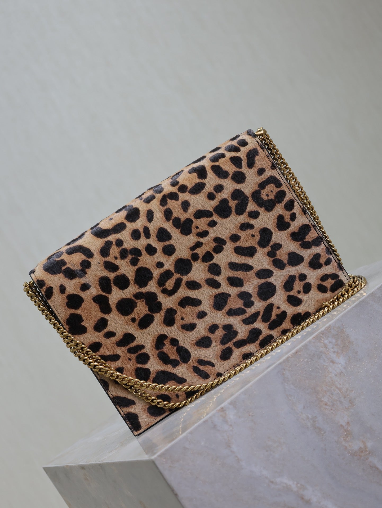 CASSANDRA CHAIN BAG 22 IN LEOPARD PRINT CALFSKIN GOLD HARDWARE mysite