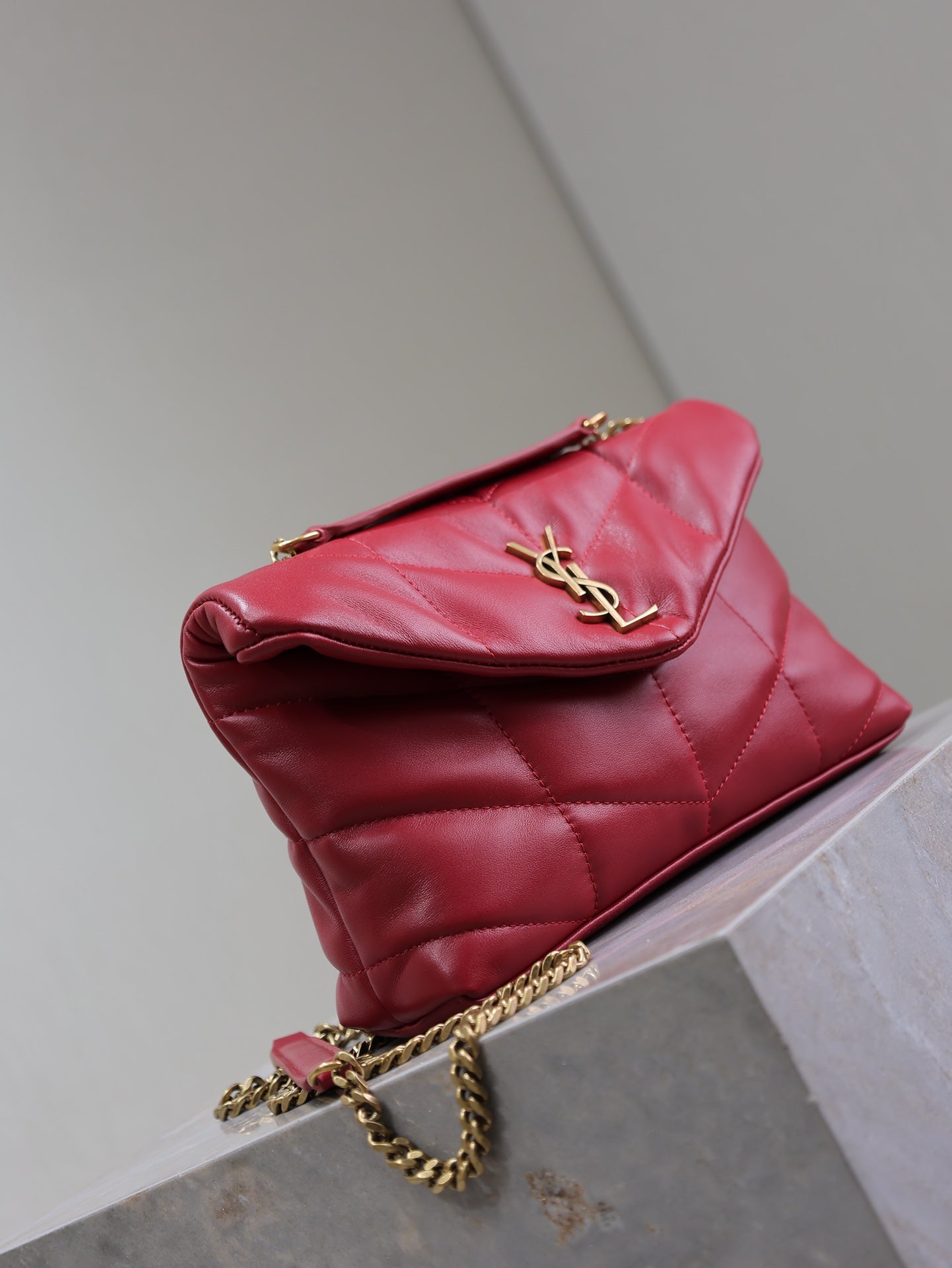 PUFFER TOY 23 IN RED LAMBSKIN GOLD HARDWARE mysite