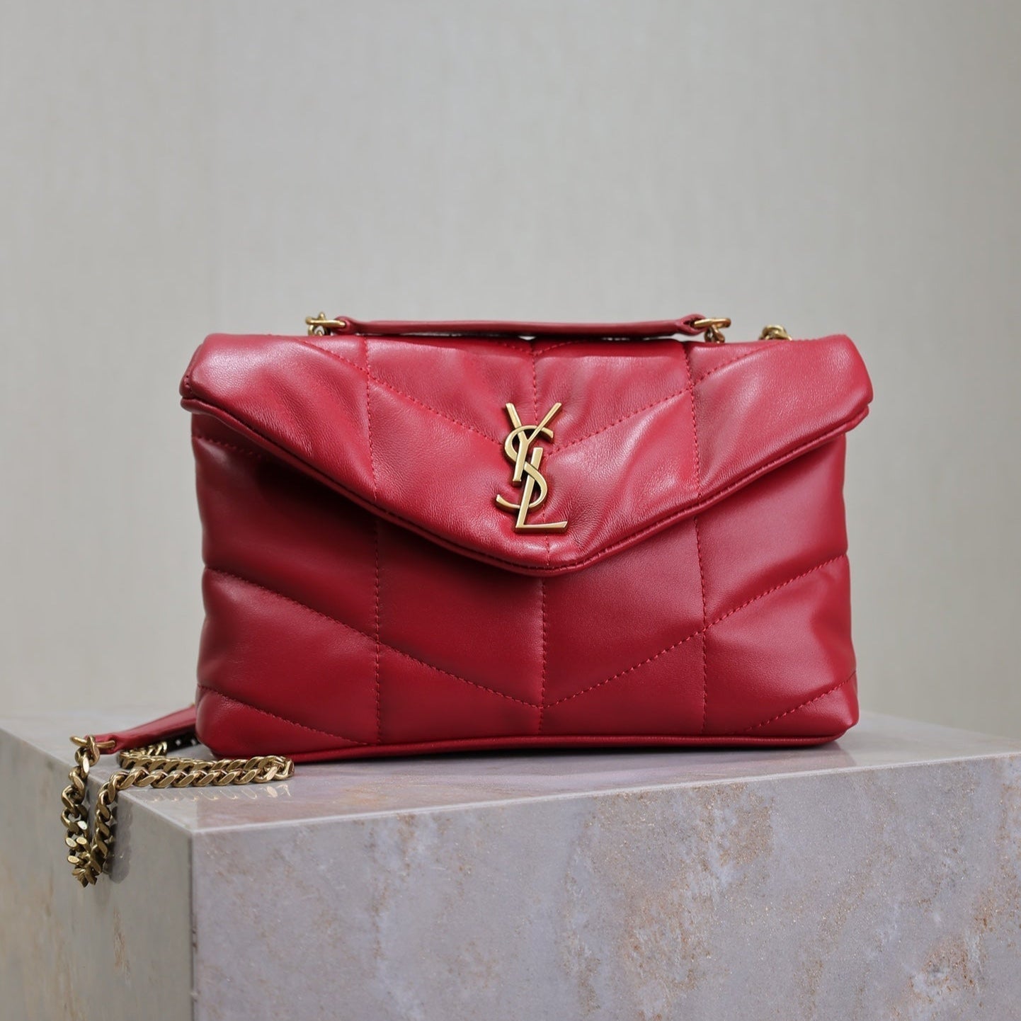 PUFFER TOY 23 IN RED LAMBSKIN GOLD HARDWARE mysite