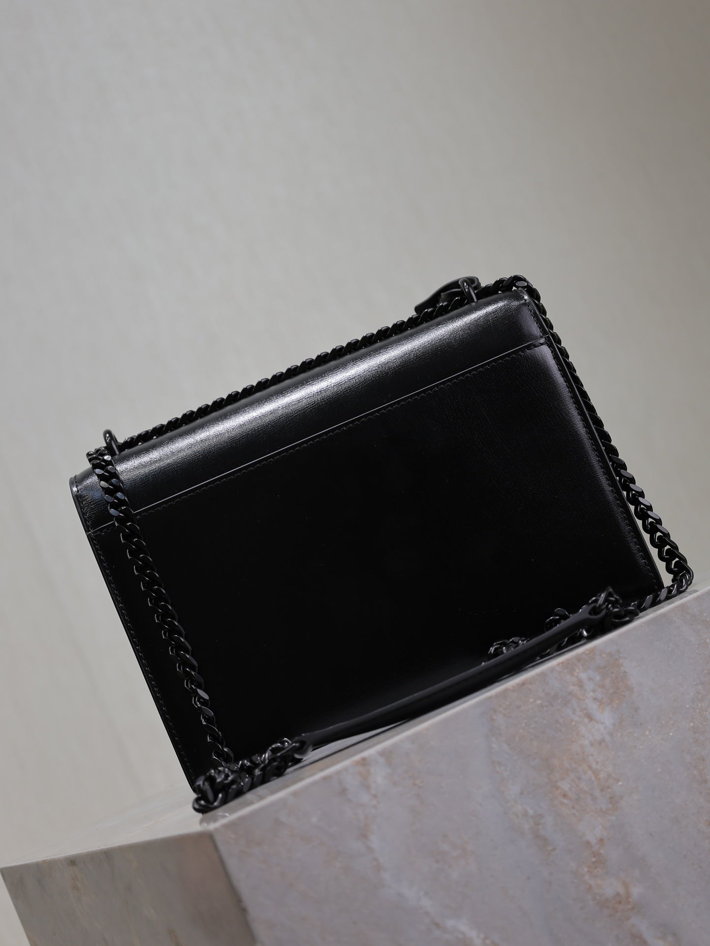 YSL Medium Sunset Shoulder Bag 22cm Black Cowhide Black HW mysite