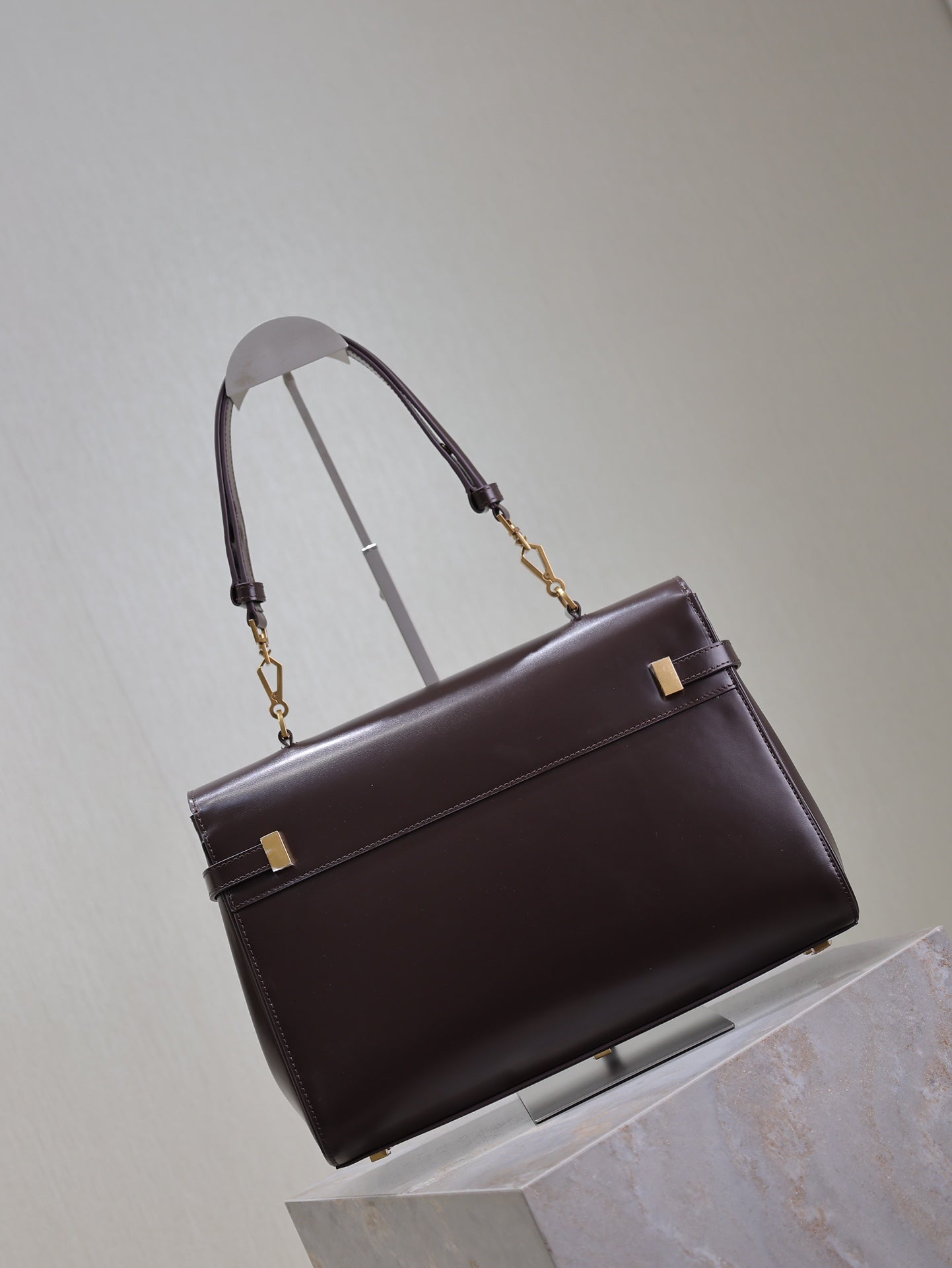 MANHATTAN TOP HANDLE BAG 32 IN BRUNETTE BROWN CALFSKIN mysite