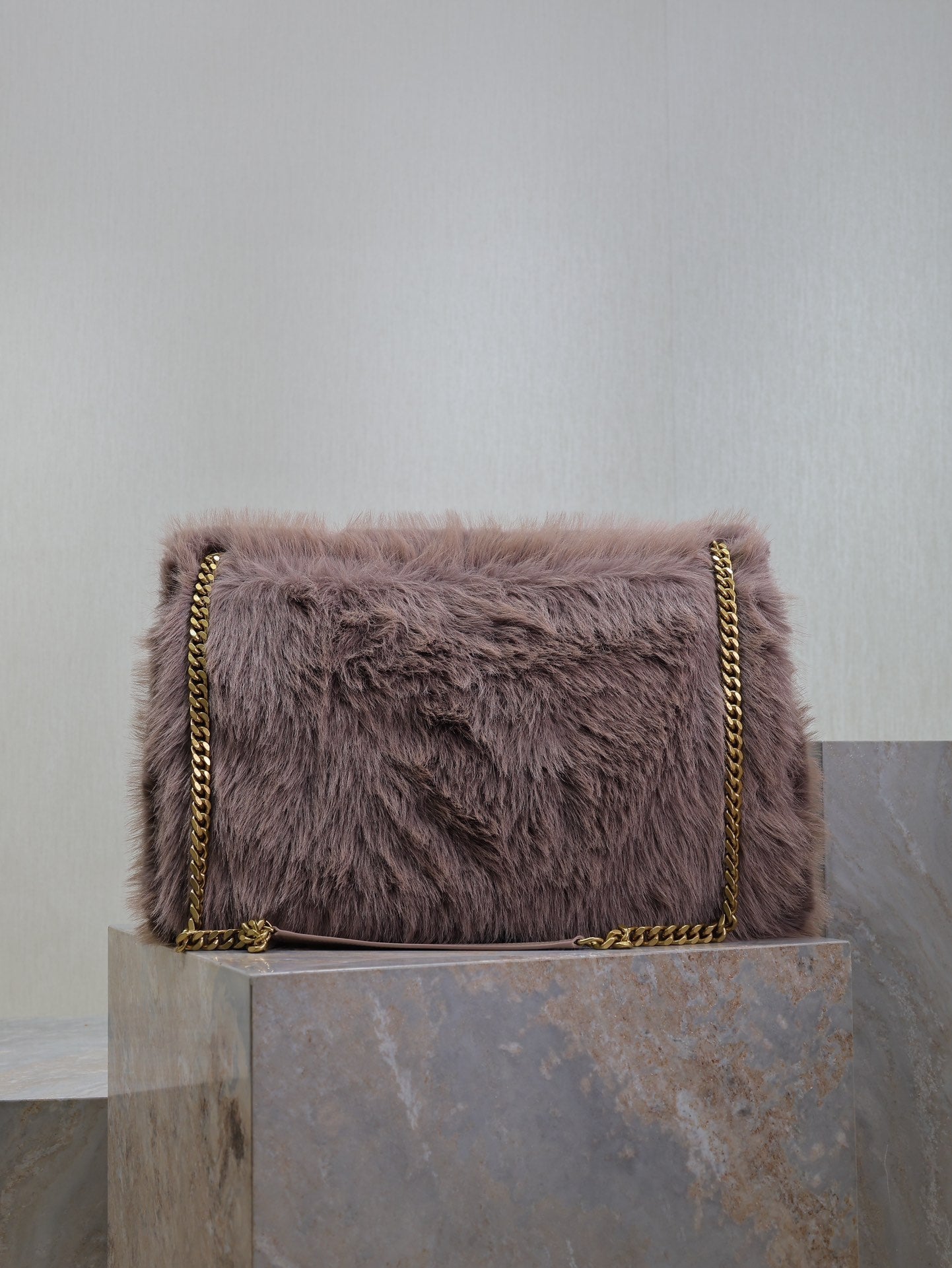 NIKI 47 IN LIGHT PURPLE RABBIT FUR GOLD HARDWARE mysite