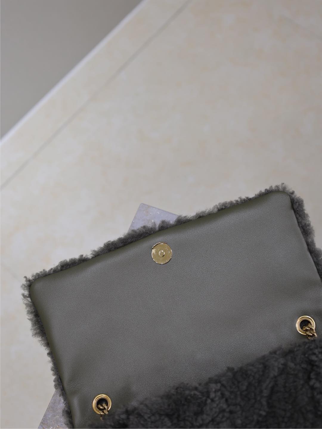 JAMIE BAG 25 IN DARK GRAY LAMB WOOL mysite