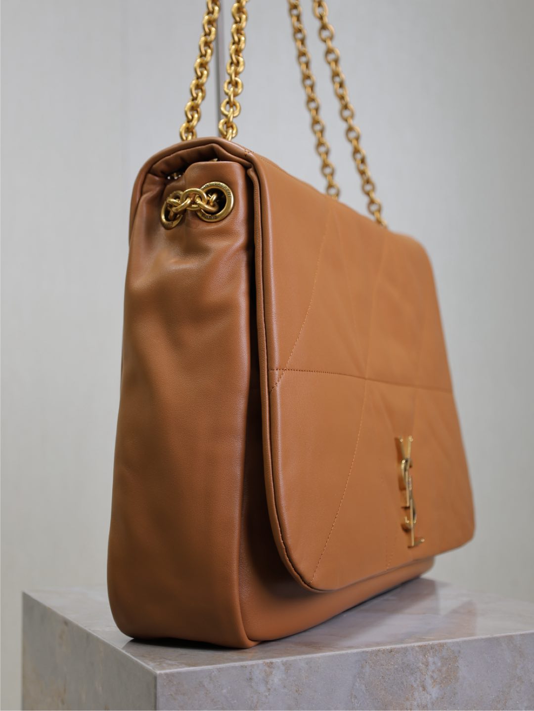 JAMIE 4.3 LARGE BAG 43 IN BRONZE BROWN SMOOTH LAMBSKIN GOLD HARDWARE mysite