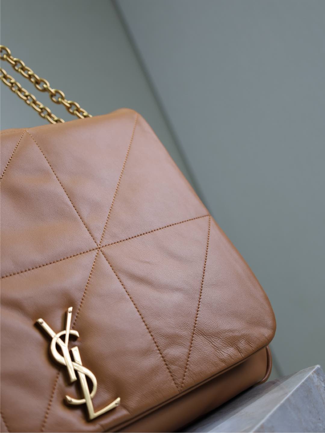 JAMIE 4.3 LARGE BAG 43 IN BRONZE BROWN SMOOTH LAMBSKIN GOLD HARDWARE mysite