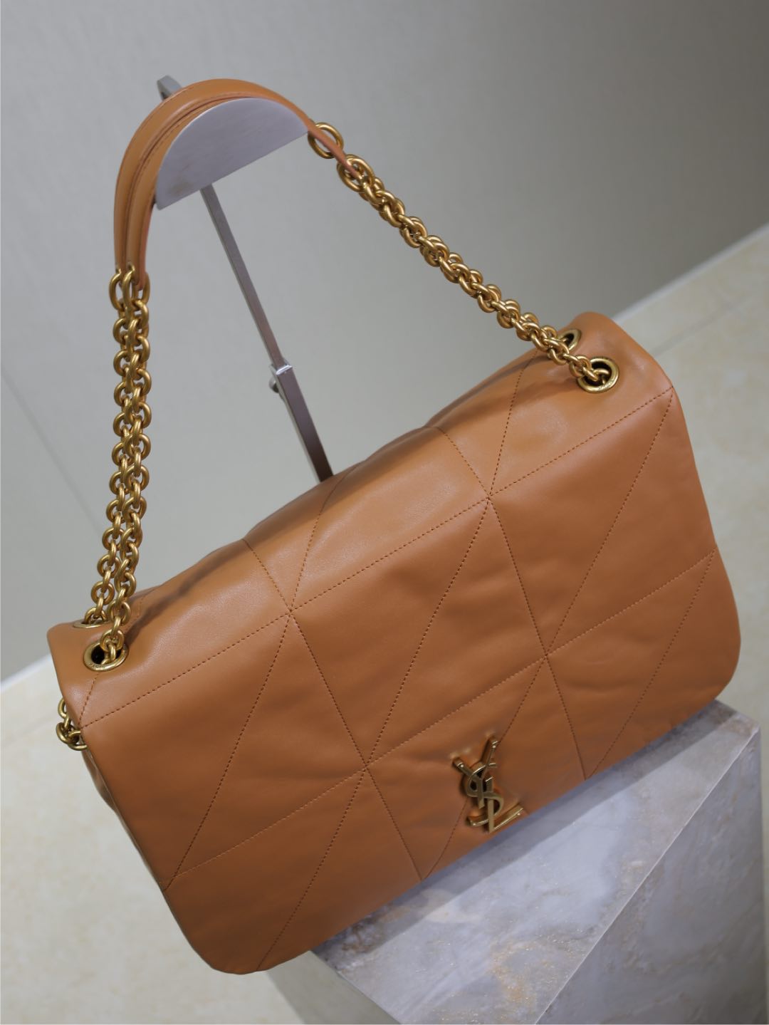 JAMIE 4.3 LARGE BAG 43 IN BRONZE BROWN SMOOTH LAMBSKIN GOLD HARDWARE mysite