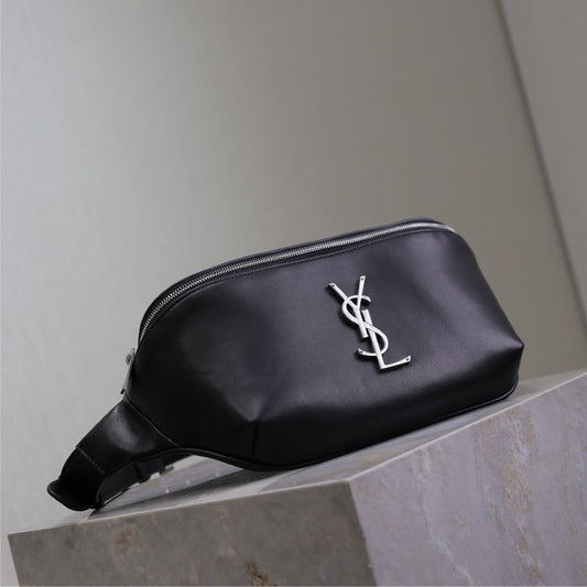 CLASSIC CROSSBODY BAG 25 IN BLACK LAMBSKIN SILVER LOGO mysite