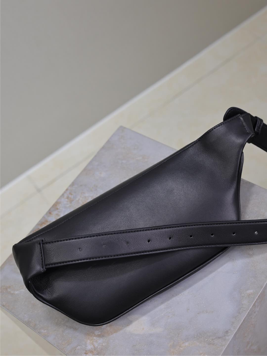 Prada Classic Belt Bag 25cm Black Lamskin Sliver HW mysite