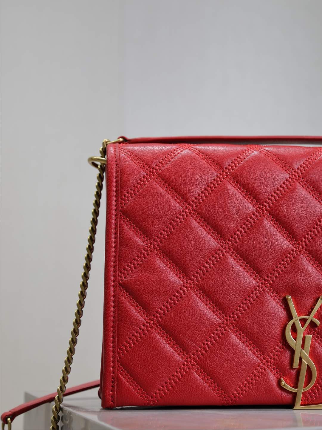 BECKY 25 IN RED QUILTED LAMBSKIN GOLD HARDWARE mysite