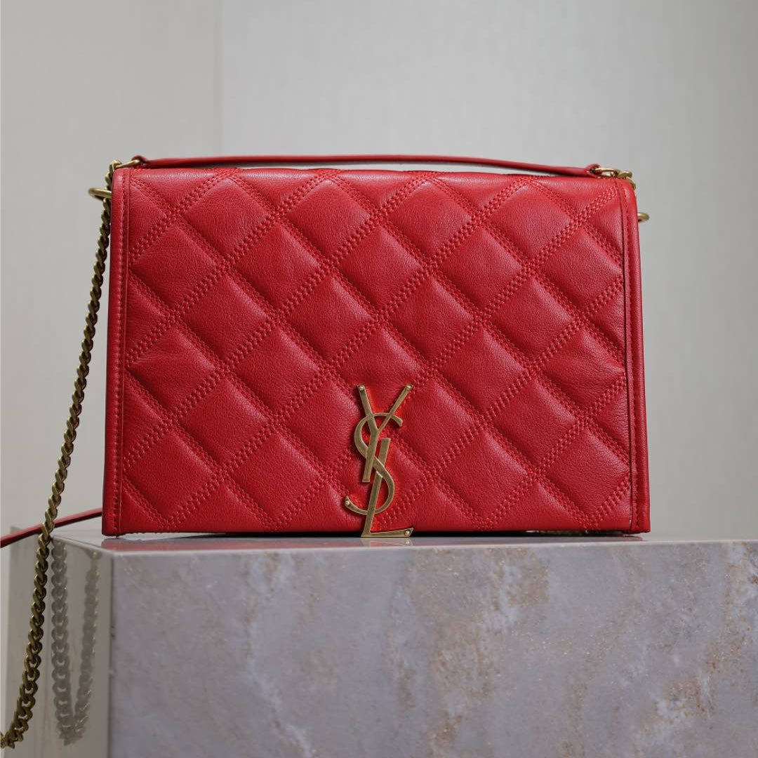 BECKY 25 IN RED QUILTED LAMBSKIN GOLD HARDWARE mysite