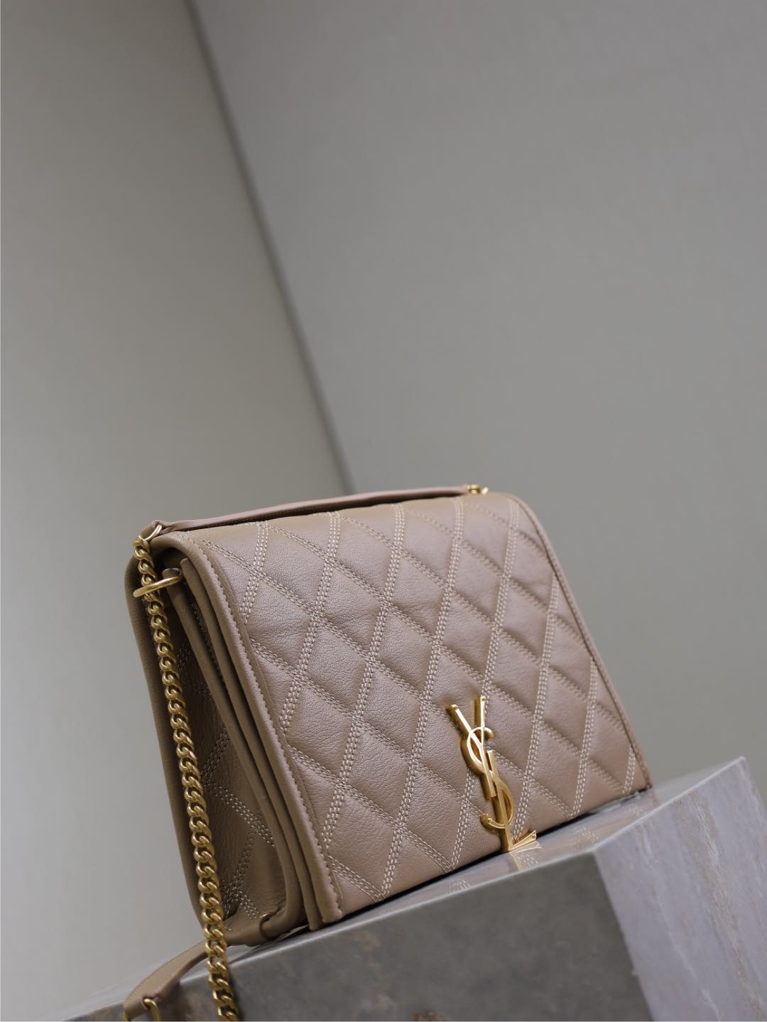 BECKY 25 IN MEDIUM BROWN QUILTED LAMBSKIN GOLD HARDWARE mysite