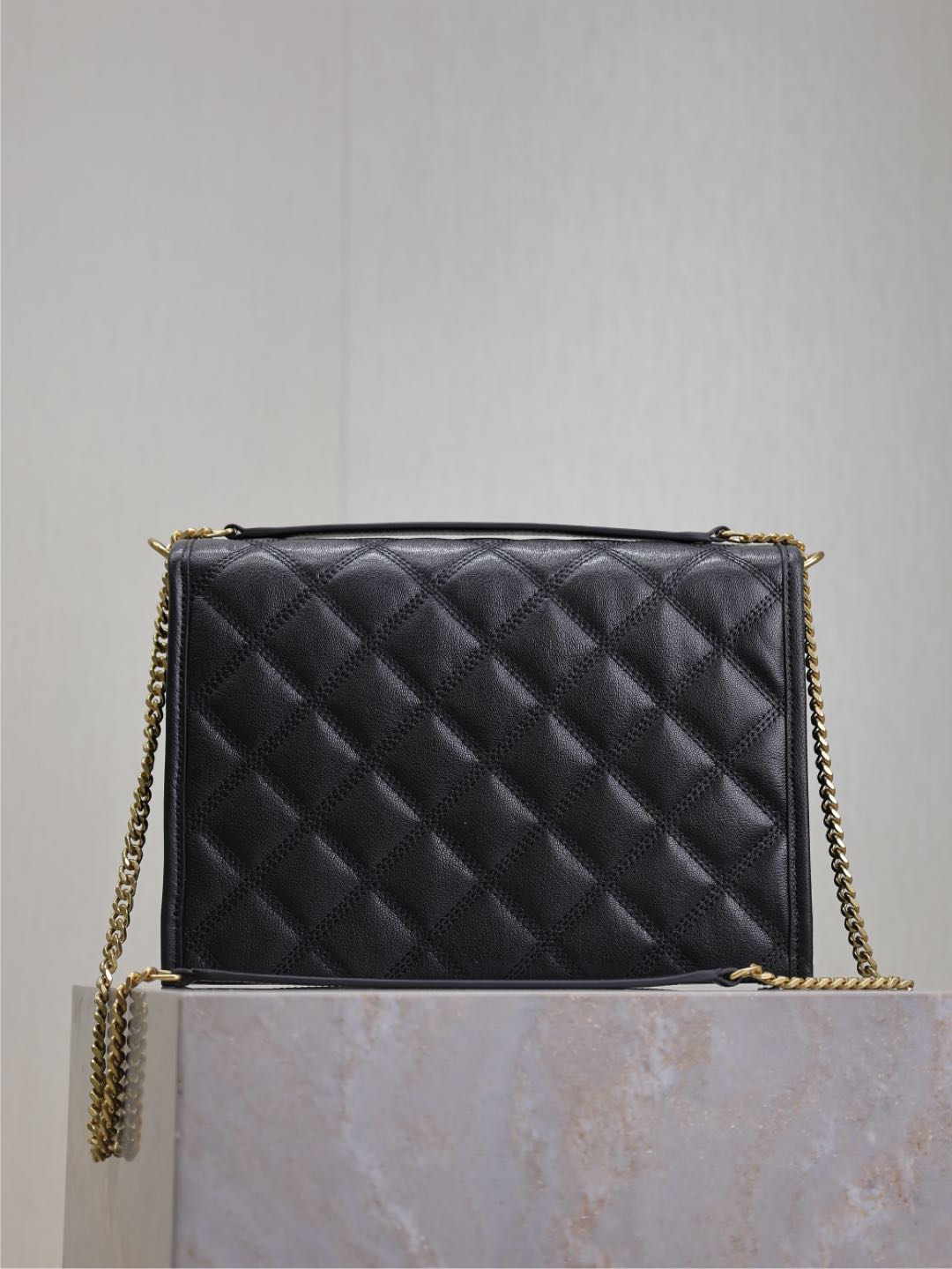 BECKY 26 IN BLACK QUILTED LAMBSKIN GOLD HARDWARE mysite