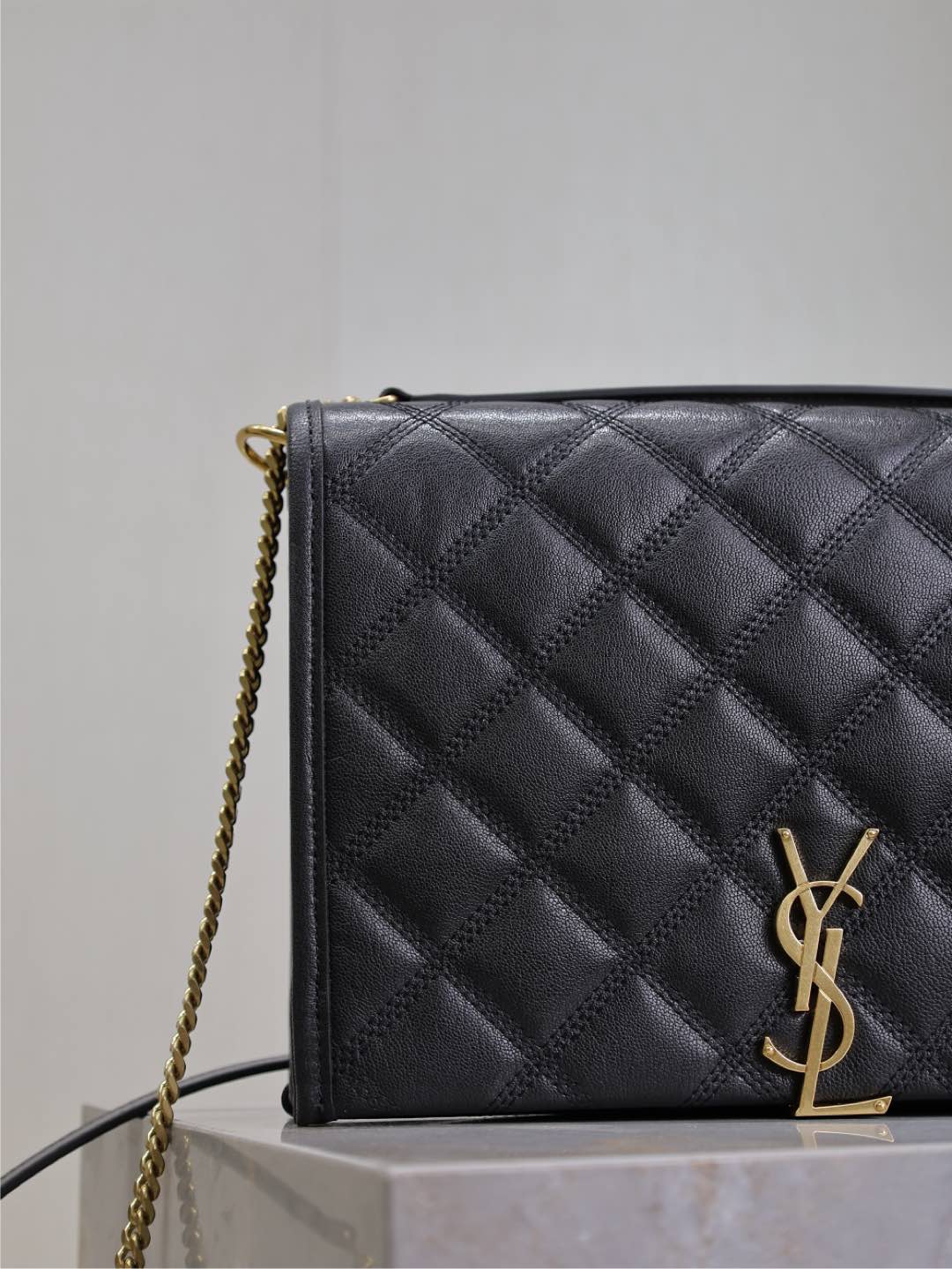 BECKY 26 IN BLACK QUILTED LAMBSKIN GOLD HARDWARE mysite