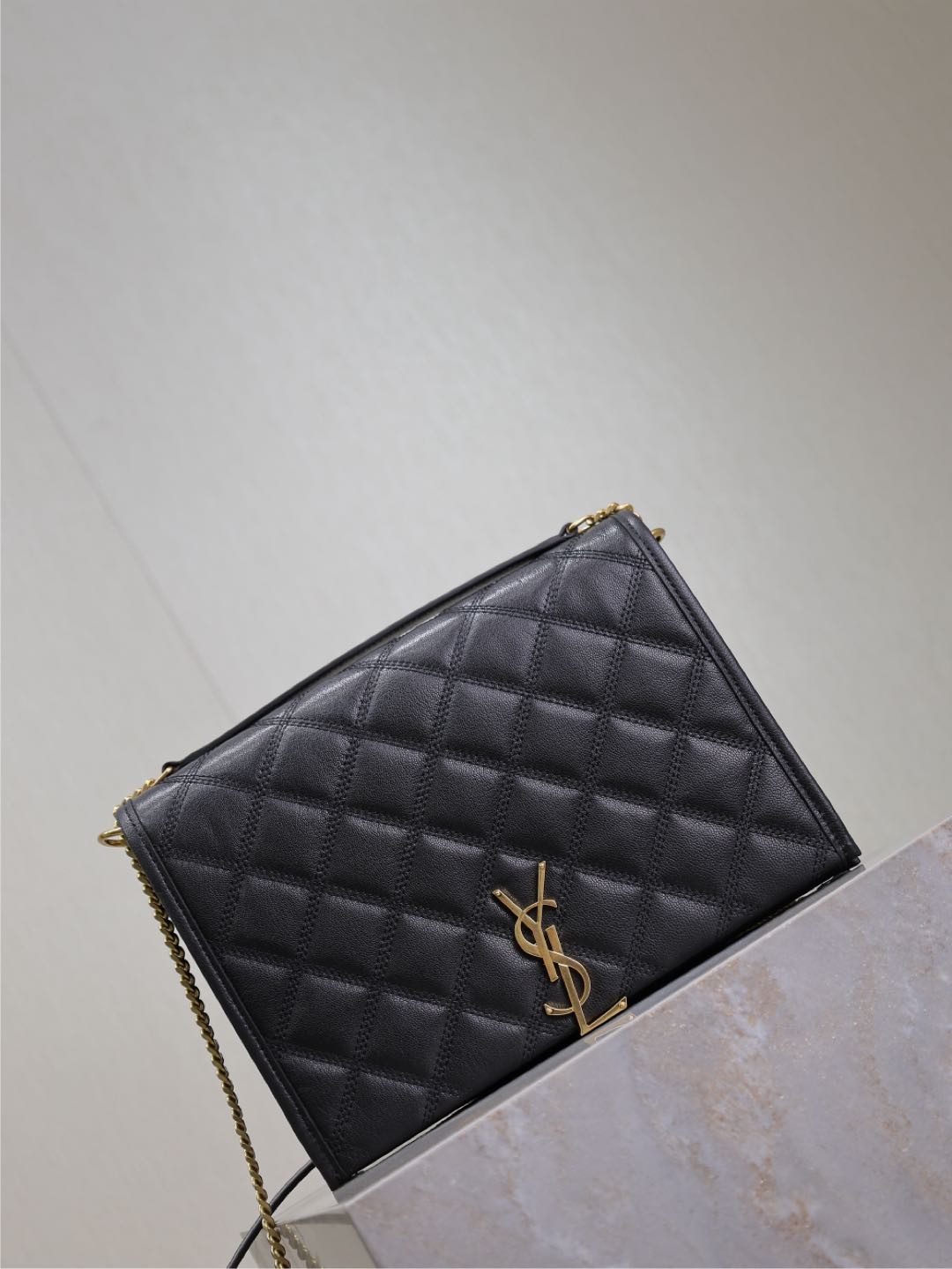 BECKY 26 IN BLACK QUILTED LAMBSKIN GOLD HARDWARE mysite