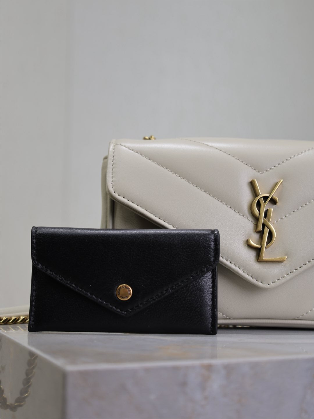 LOULOU MINI 20 IN WHITE SHEEPSKIN GOLD HARDWARE mysite