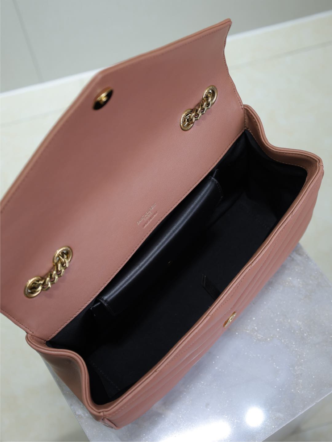 LOULOU MEDIUM 29 IN SALMON PINK SHEEPSKIN GOLD HARDWARE mysite