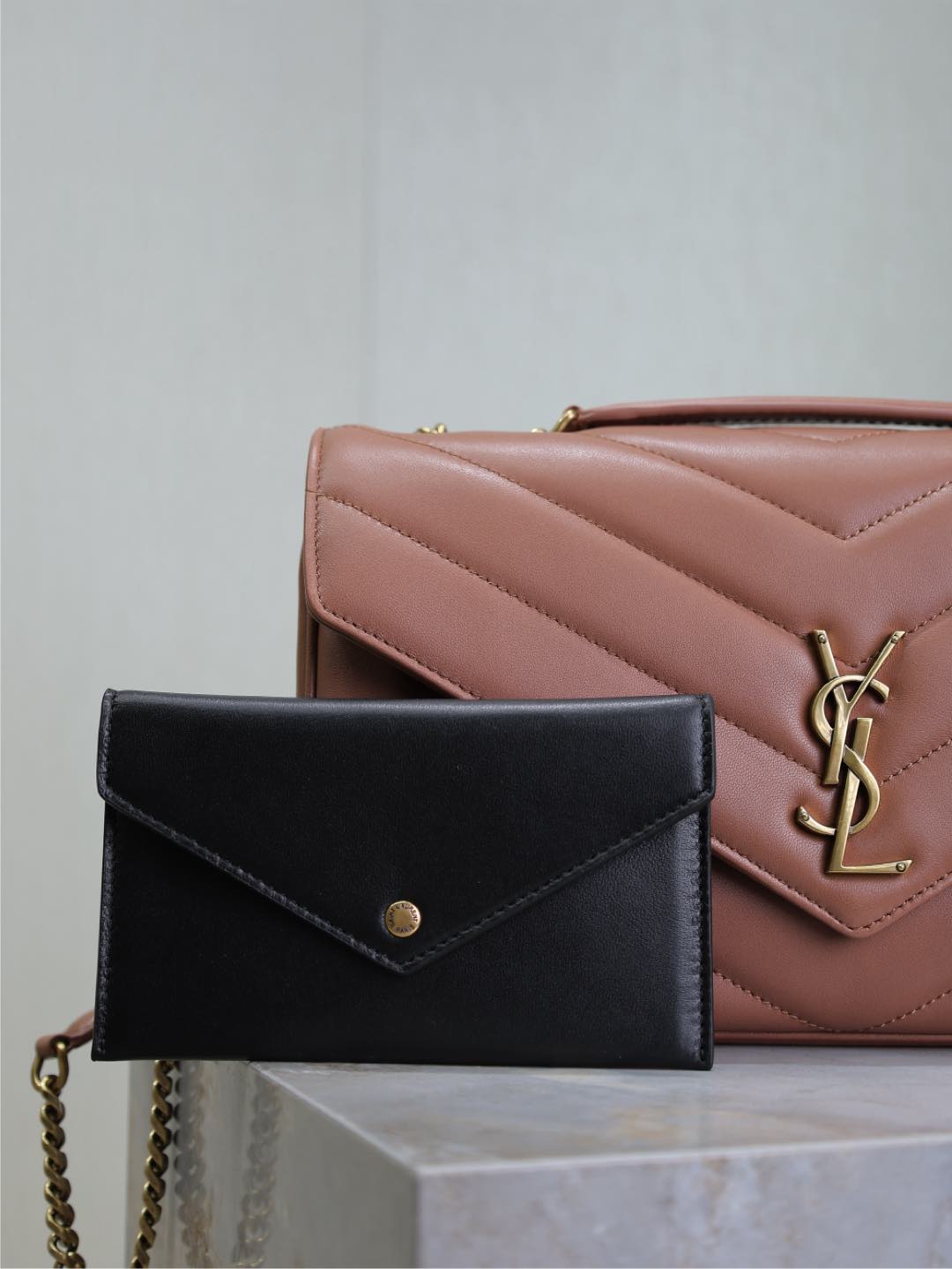 LOULOU MEDIUM 29 IN SALMON PINK SHEEPSKIN GOLD HARDWARE mysite