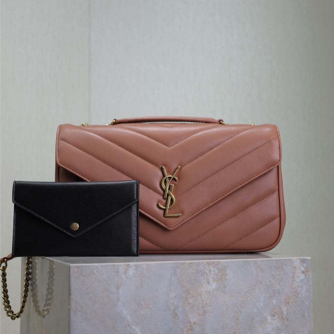 LOULOU MEDIUM 29 IN SALMON PINK SHEEPSKIN GOLD HARDWARE mysite