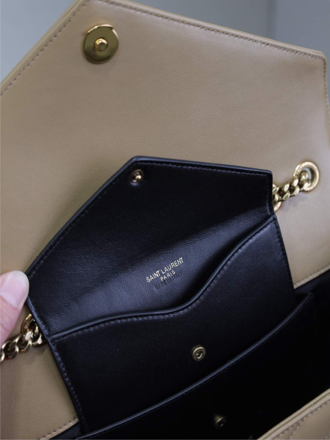 LOULOU MEDIUM 29 IN MILK TEA SHEEPSKIN GOLD HARDWARE mysite