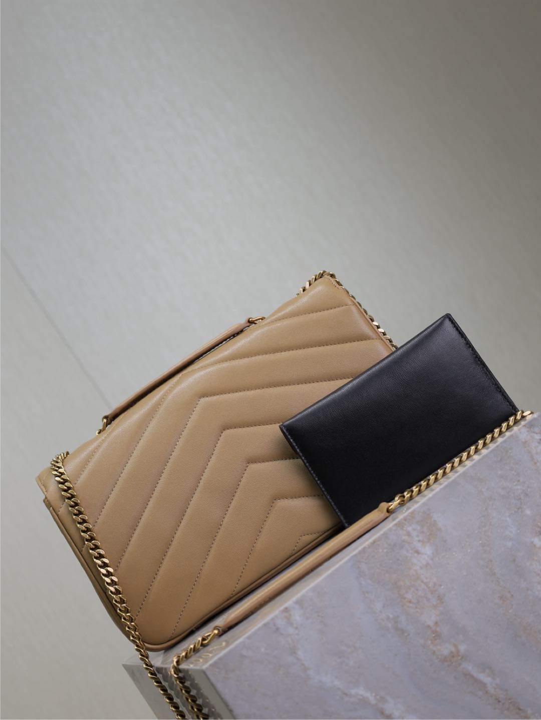 LOULOU MEDIUM 29 IN MILK TEA SHEEPSKIN GOLD HARDWARE mysite