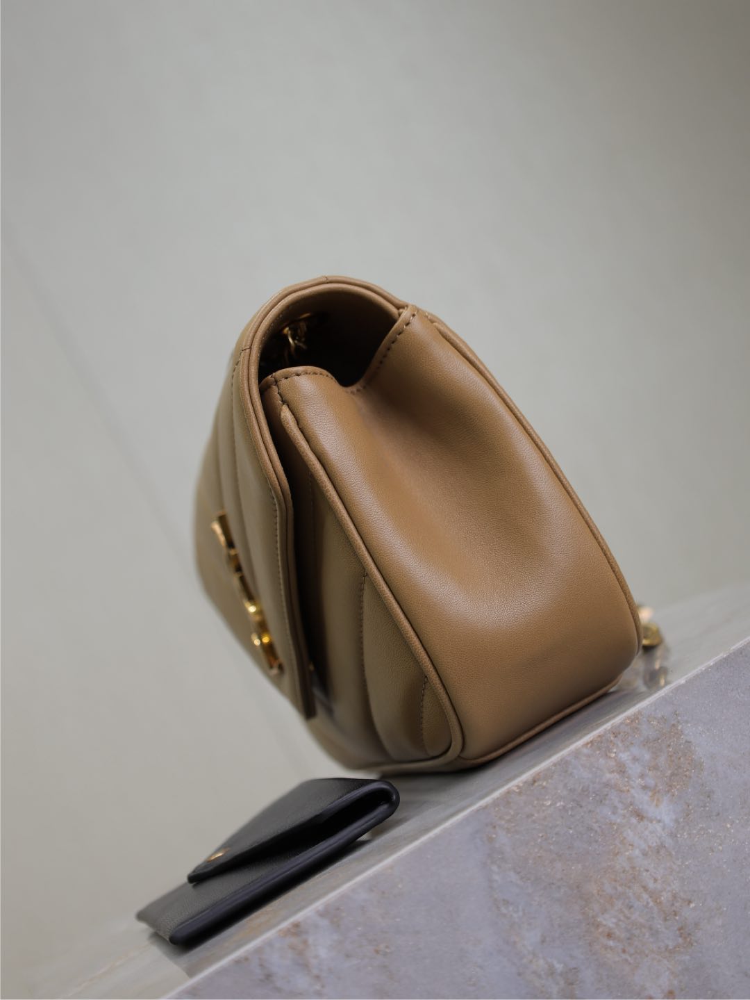 LOULOU SMALL 24 IN MILK TEA SHEEPSKIN GOLD HARDWARE mysite