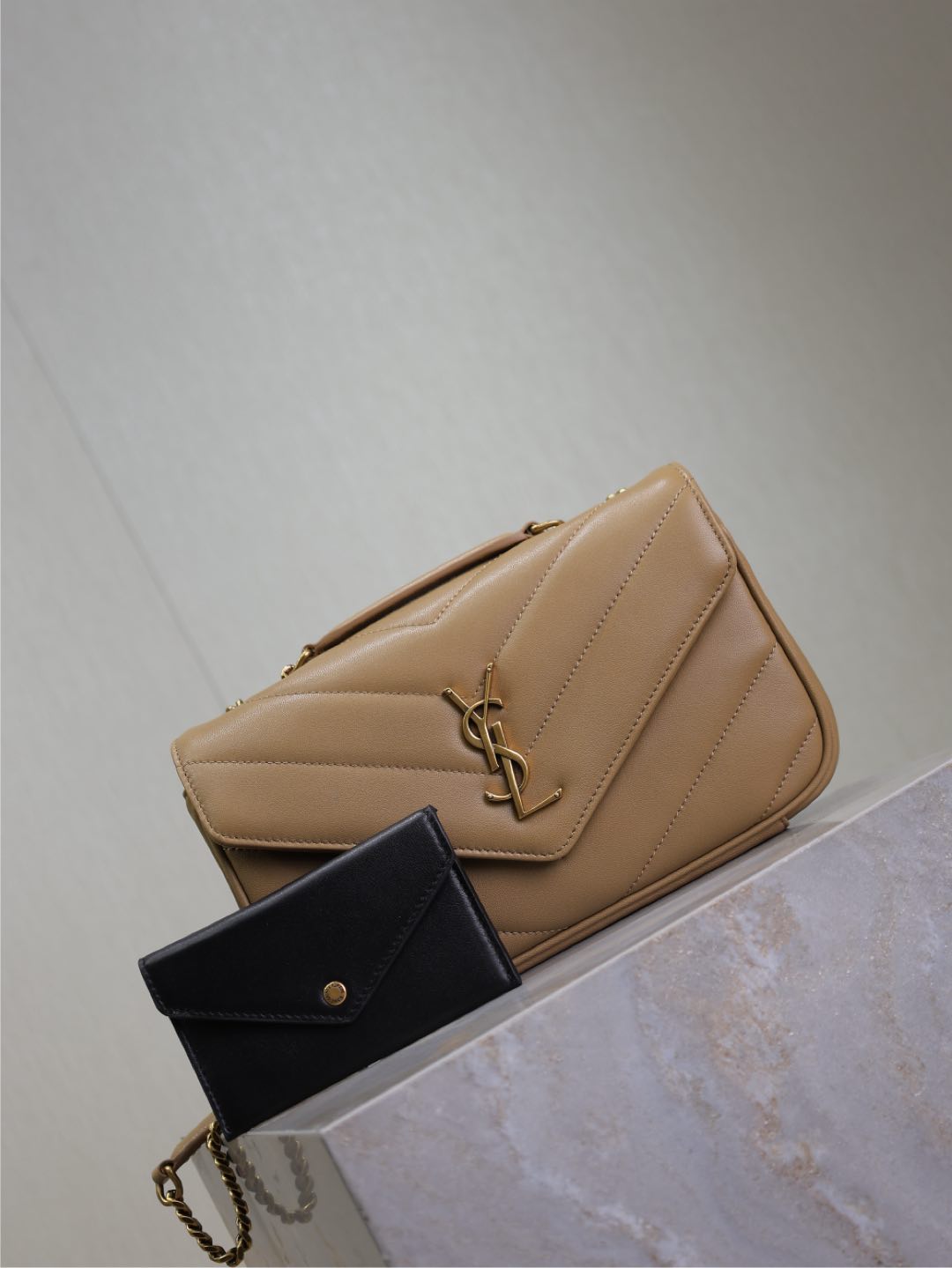 LOULOU SMALL 24 IN MILK TEA SHEEPSKIN GOLD HARDWARE mysite