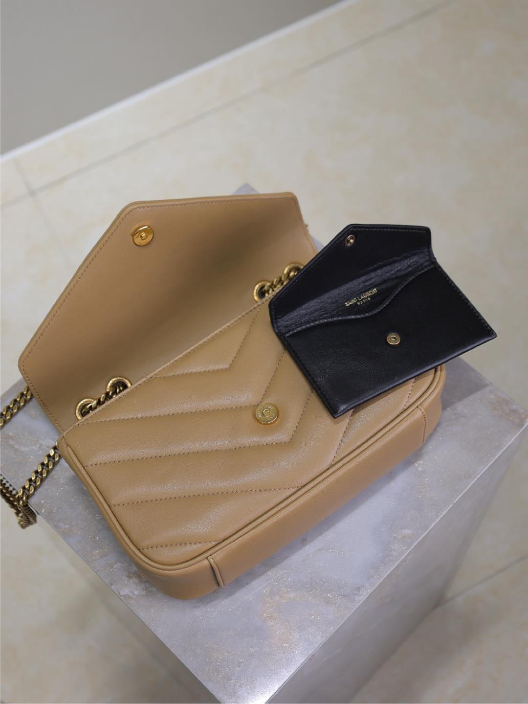 LOULOU SMALL 24 IN MILK TEA SHEEPSKIN GOLD HARDWARE mysite