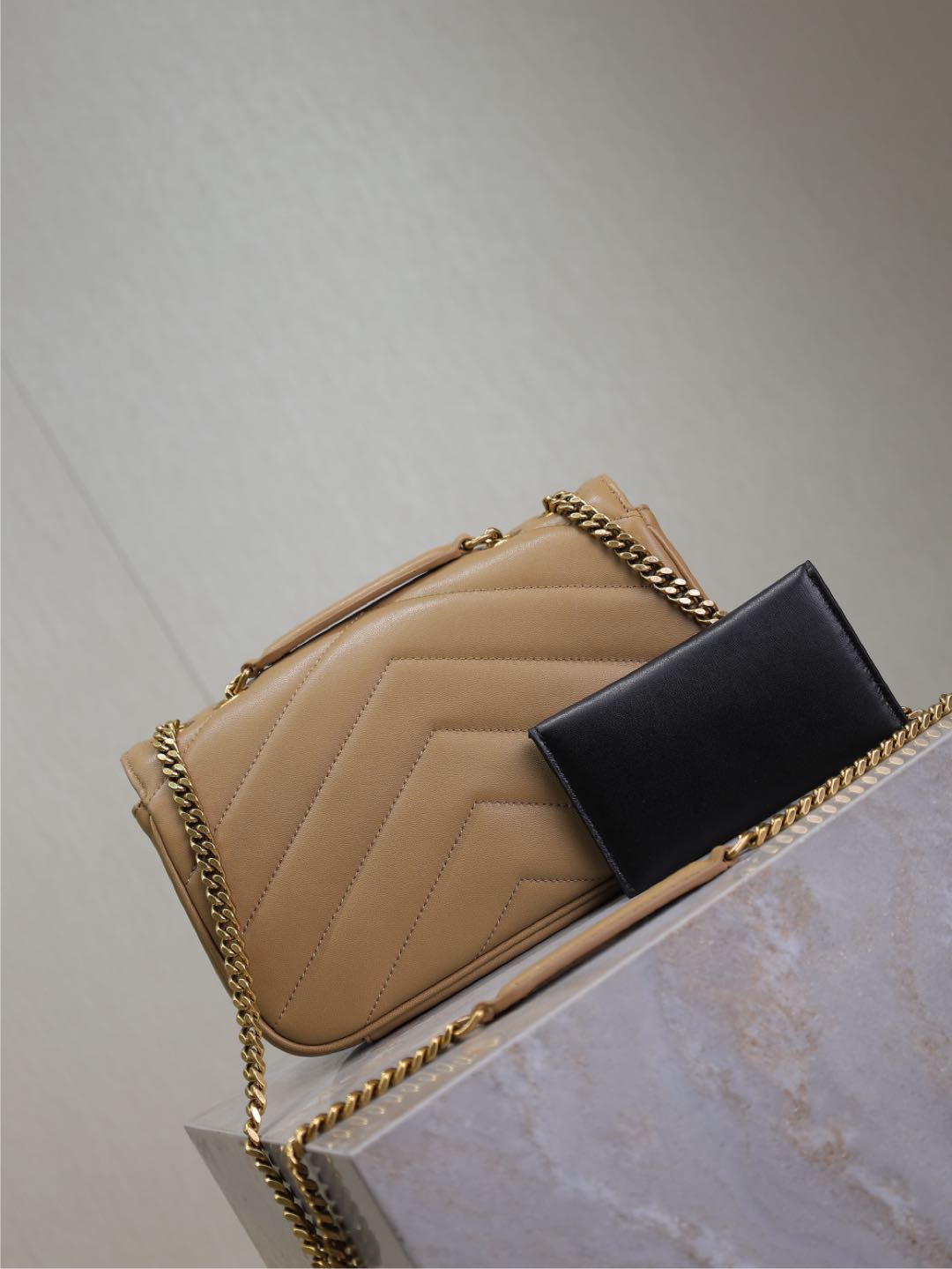 LOULOU SMALL 24 IN MILK TEA SHEEPSKIN GOLD HARDWARE mysite