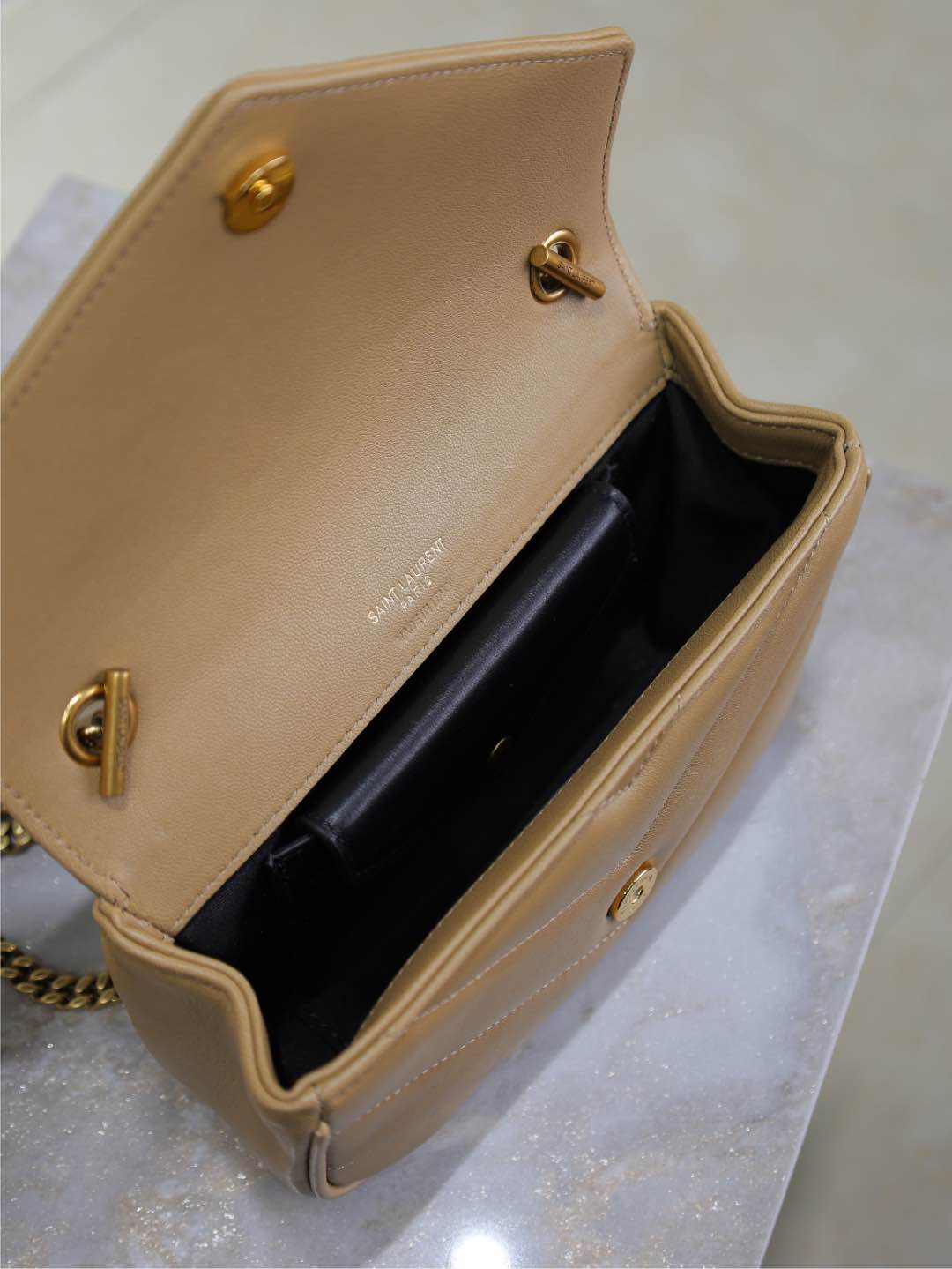 LOULOU MINI 20 IN MILK TEA SHEEPSKIN GOLD HARDWARE mysite