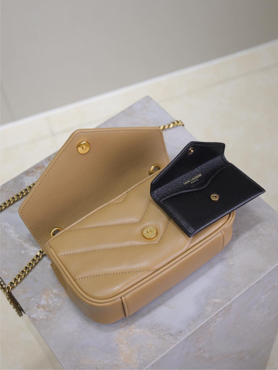 LOULOU MINI 20 IN MILK TEA SHEEPSKIN GOLD HARDWARE mysite