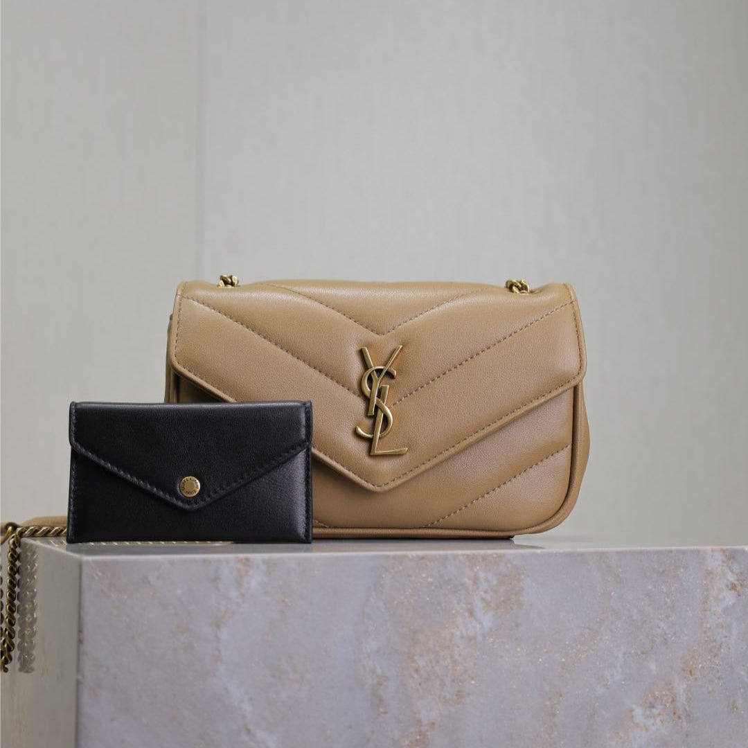 LOULOU MINI 20 IN MILK TEA SHEEPSKIN GOLD HARDWARE mysite