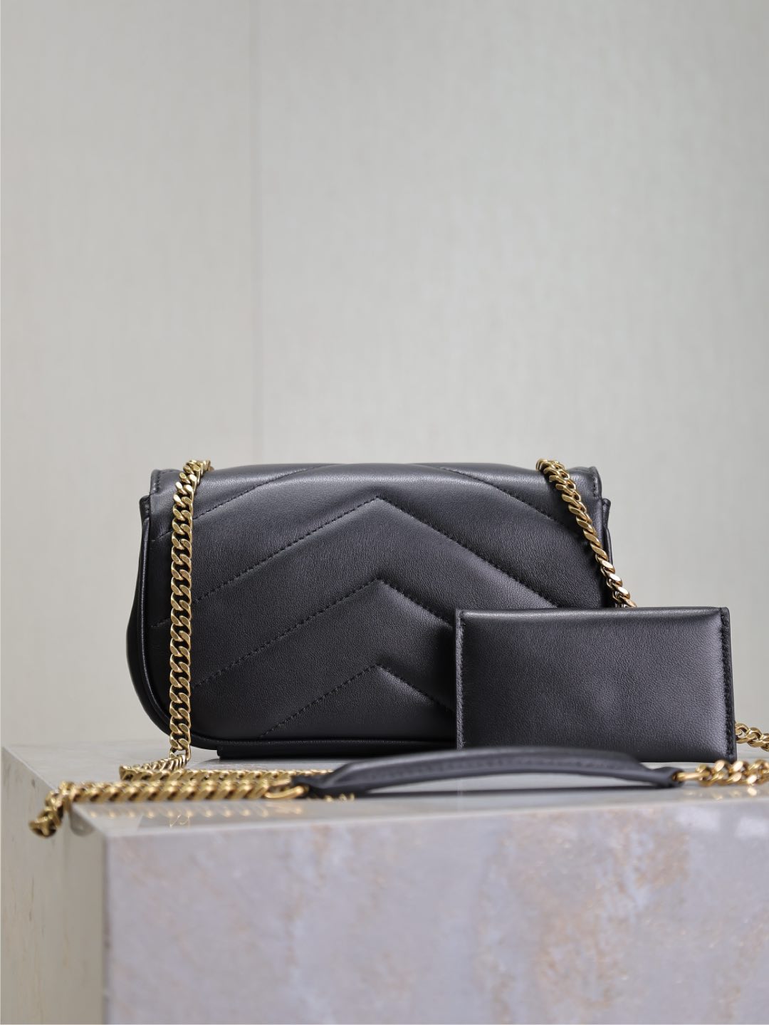 LOULOU MINI 20 IN BLACK SHEEPSKIN GOLD HARDWARE mysite