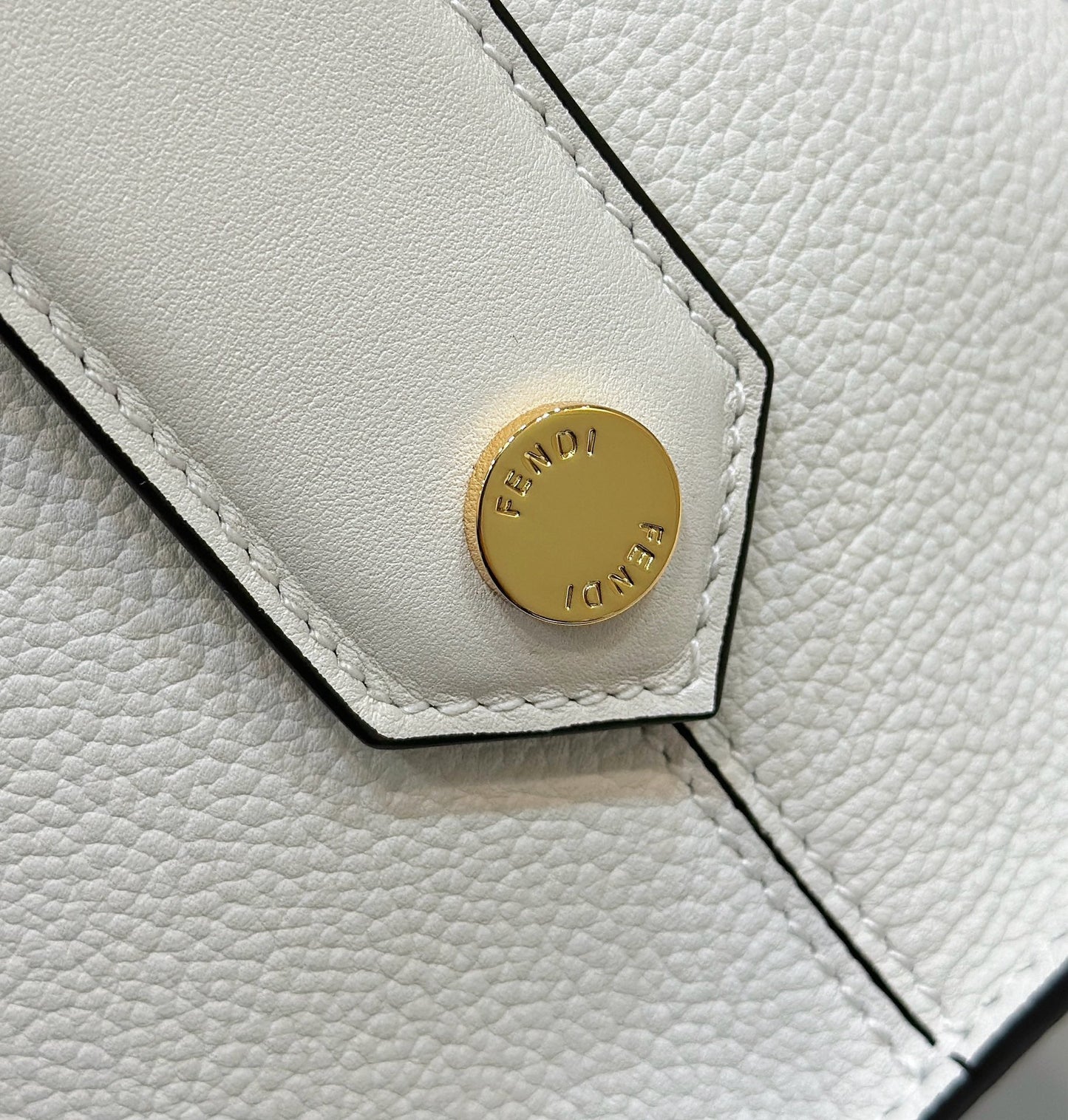 FENDI 27 BAG IN WHITE CALFSKIN WITH GOLD HARDWARE mysite