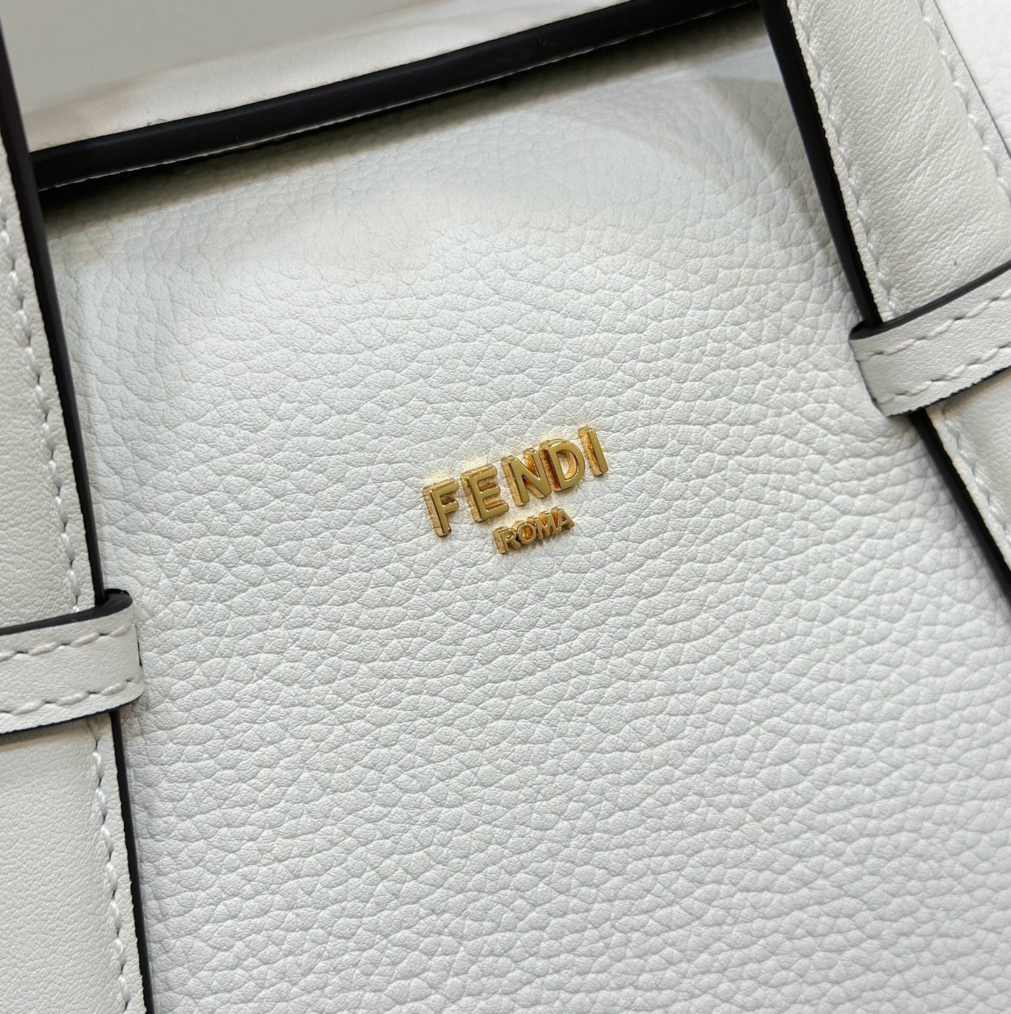 FENDI 27 BAG IN WHITE CALFSKIN WITH GOLD HARDWARE mysite