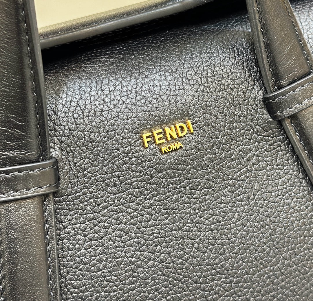 FENDI 27 BAG IN BLACK CALFSKIN WITH GOLD HARDWARE mysite