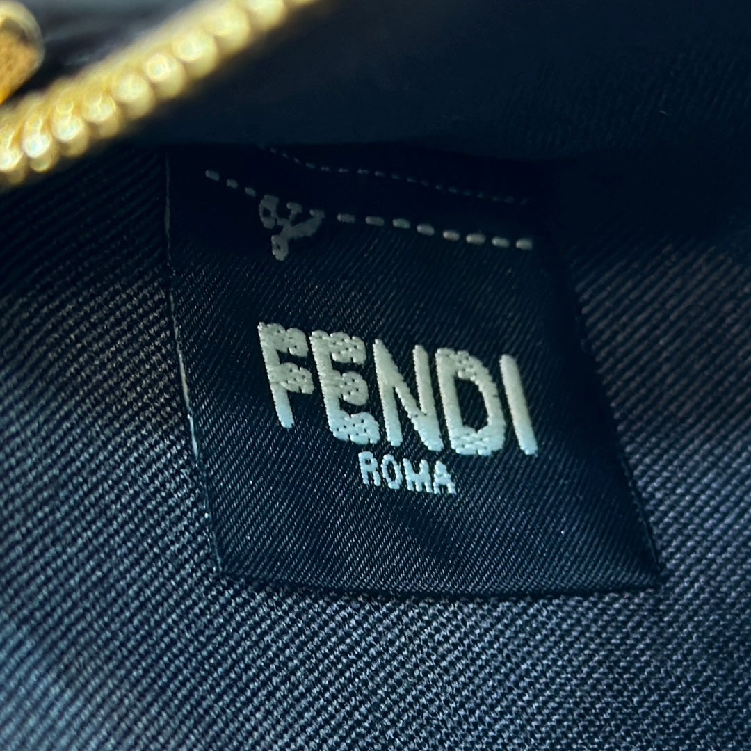 FENDI ROLL 22 TOTE BAG IN MIDNIGHT BLUE MIX WHITE CANVAS mysite
