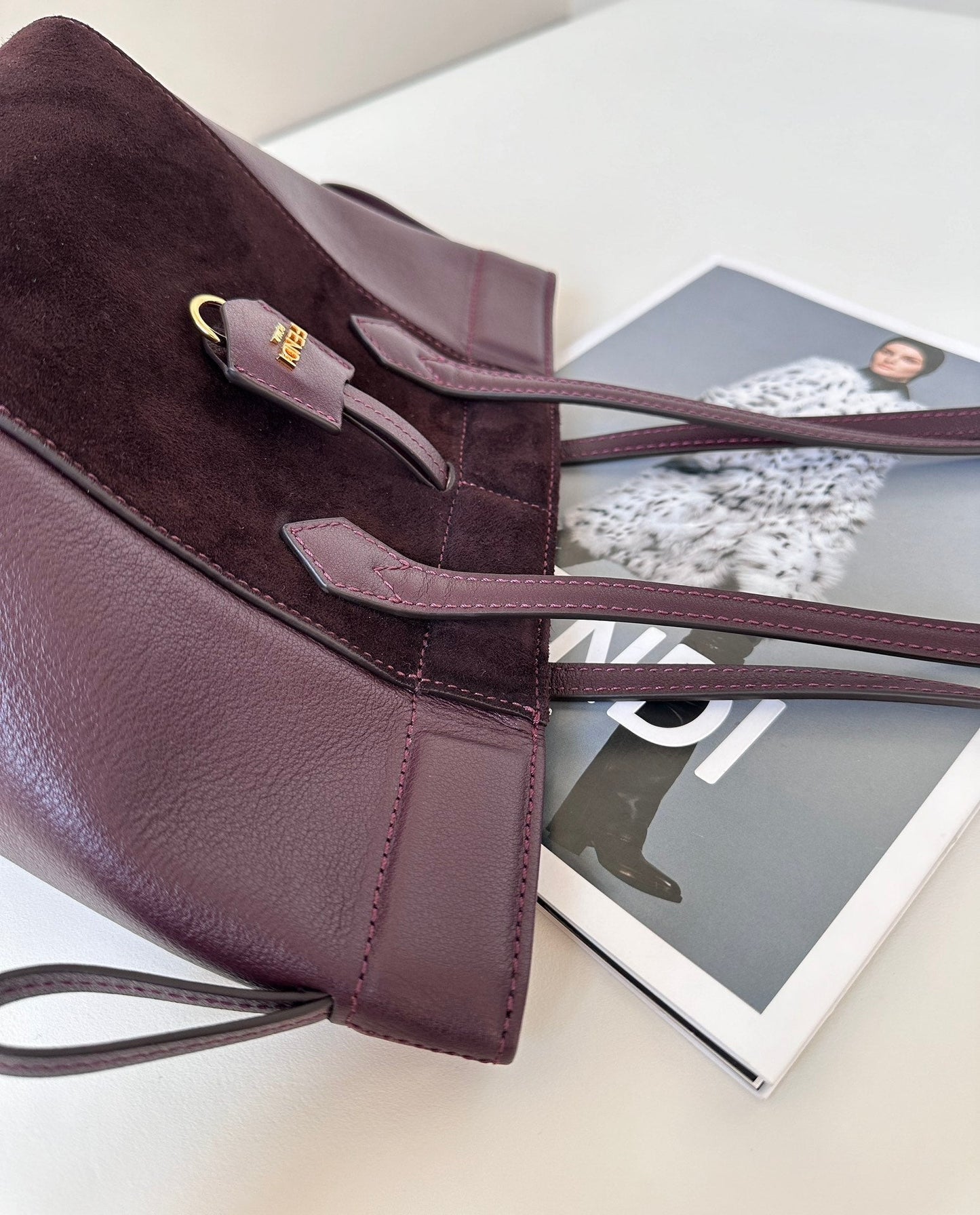 ORIGAMI MINI 19 IN WINE RED LAMBSKIN AND SUEDE mysite