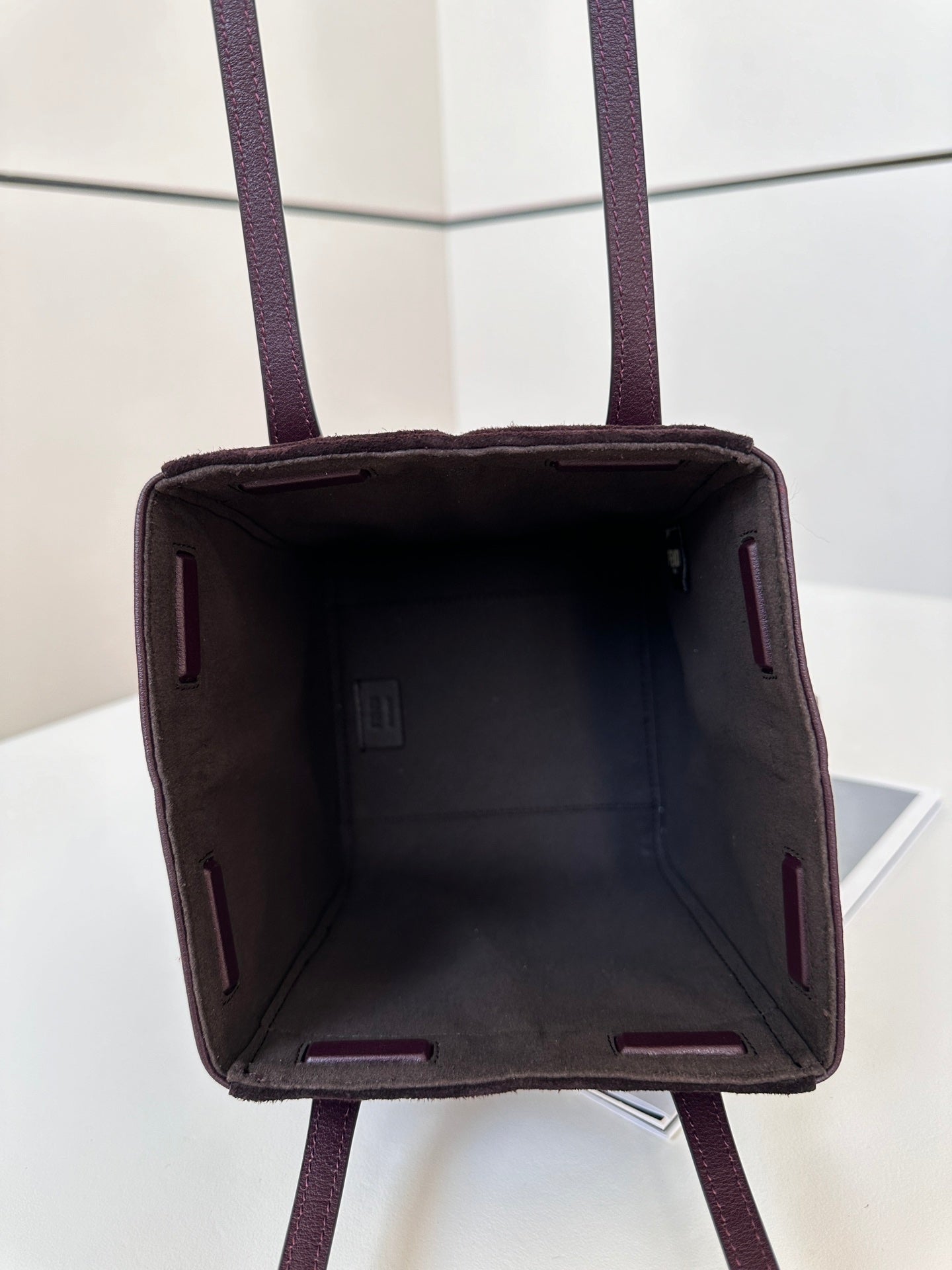 ORIGAMI MINI 19 IN WINE RED LAMBSKIN AND SUEDE mysite