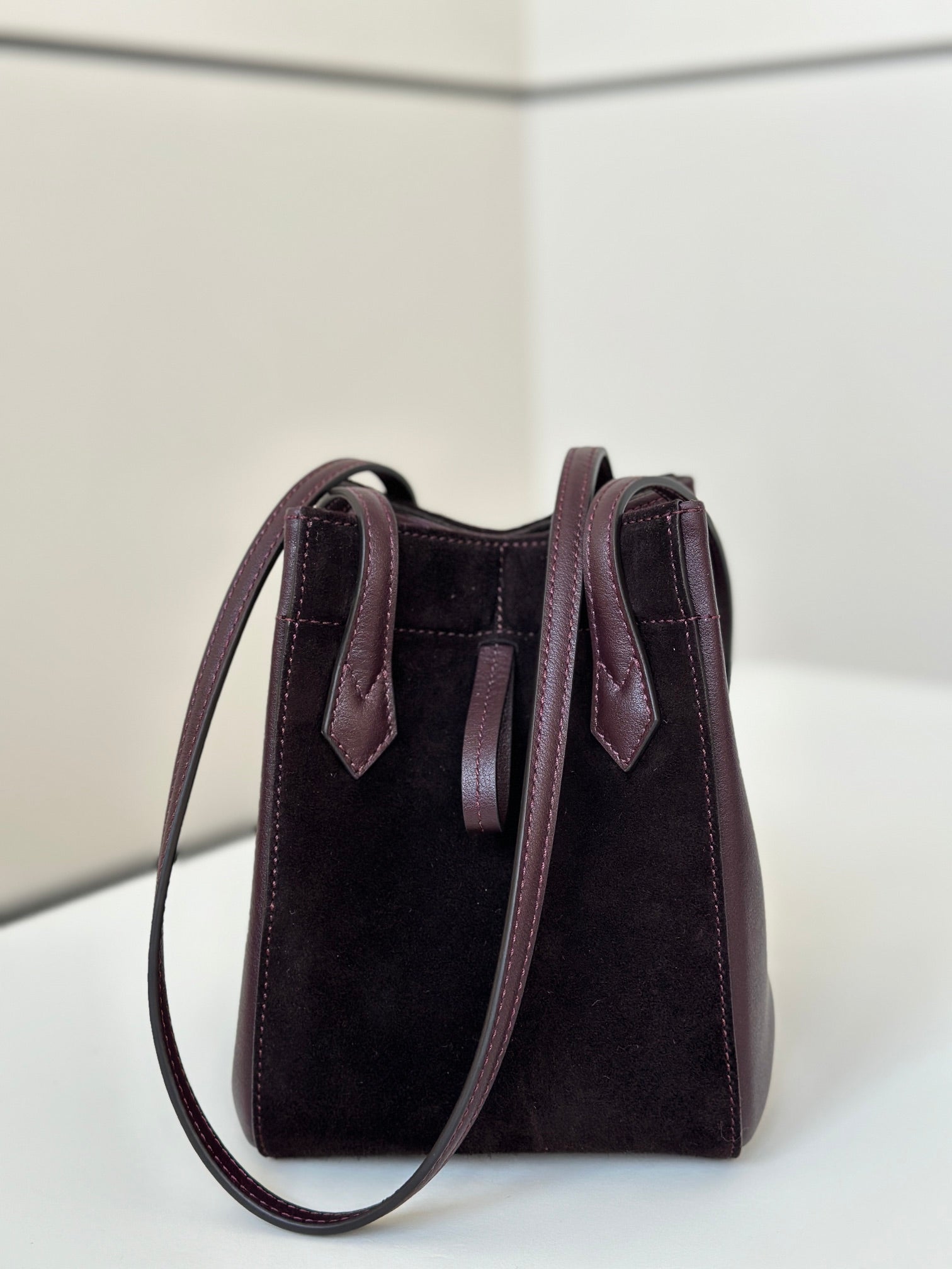 ORIGAMI MINI 19 IN WINE RED LAMBSKIN AND SUEDE mysite