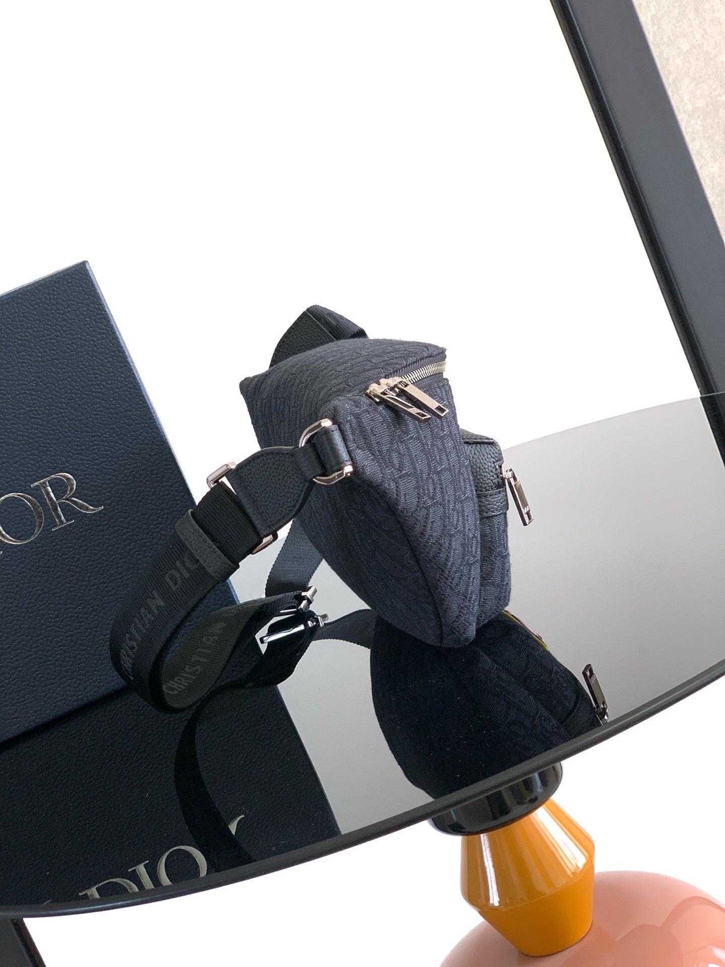 Dior Rider 2.0 Zipper Waist Bag Black Cowhide 336227 mysite