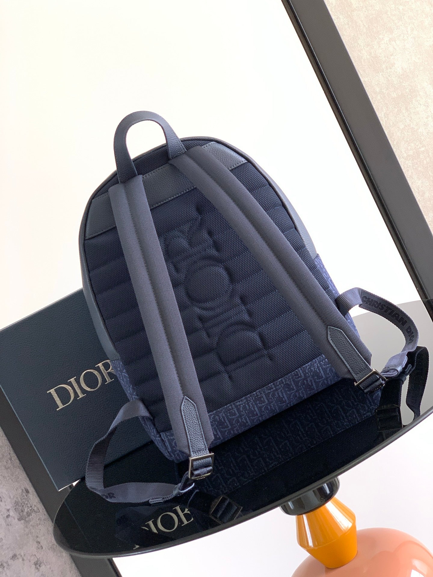 Dior Rider 2.0 Zipper Backpack Navy Blue Cowhide 336223 mysite