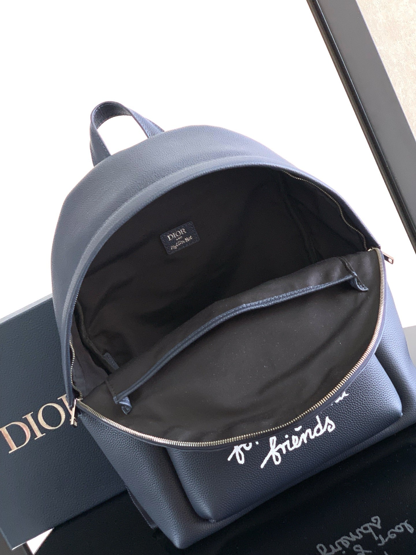 Dior Rider 2.0 Zipper Backpack Navy Blue Cowhide 336239 mysite