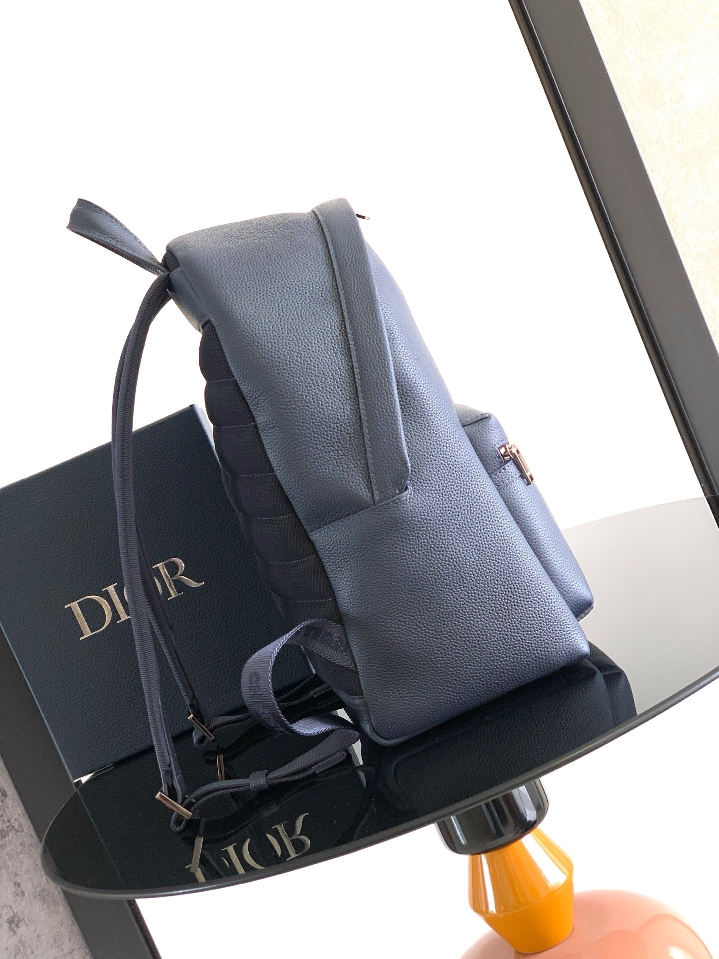 Dior Rider 2.0 Zipper Backpack Navy Blue Cowhide 336239 mysite