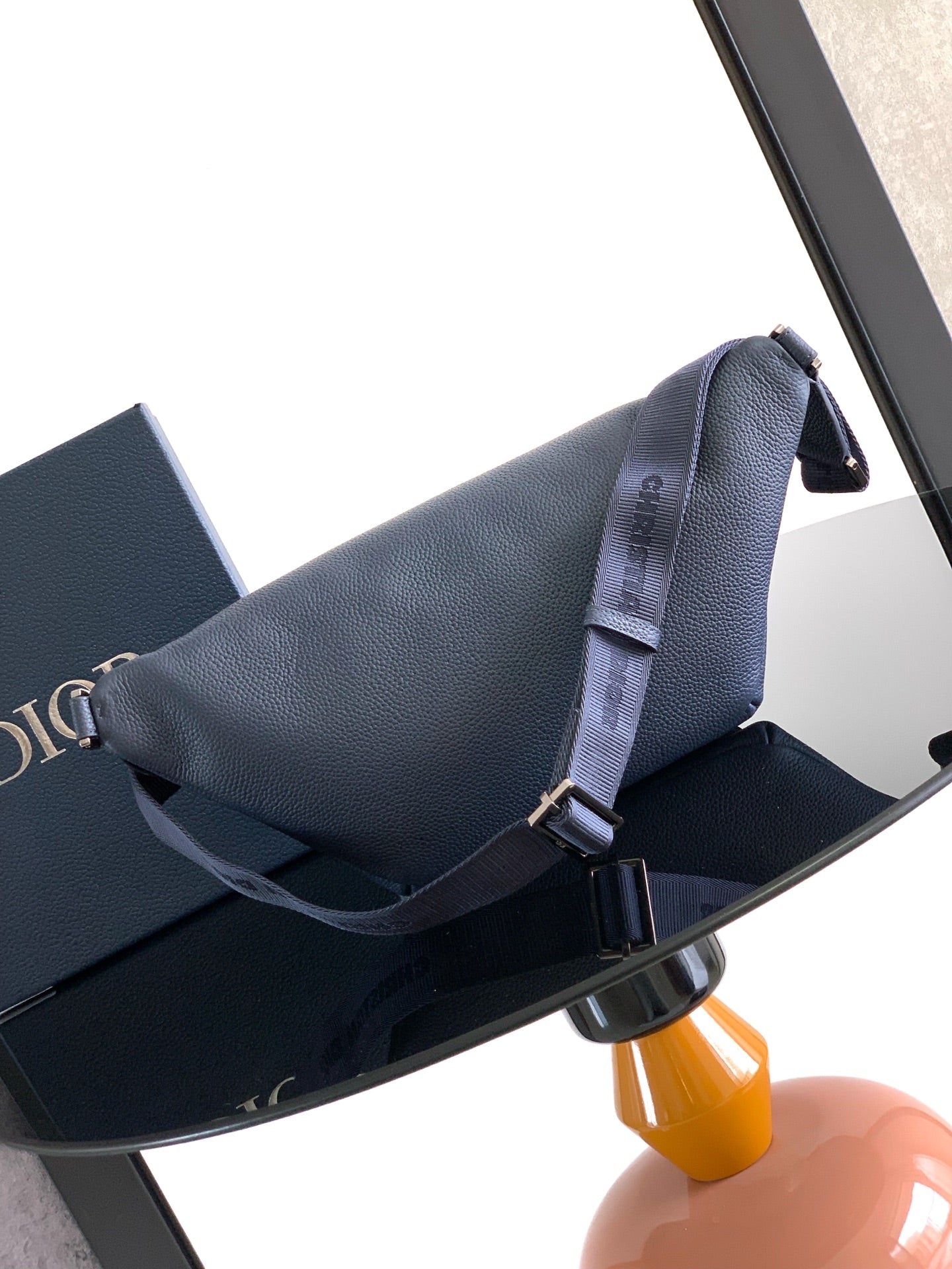 Dior Rider 2.0 Zipper Waist Bag Navy Blue Cowhide 336242 mysite