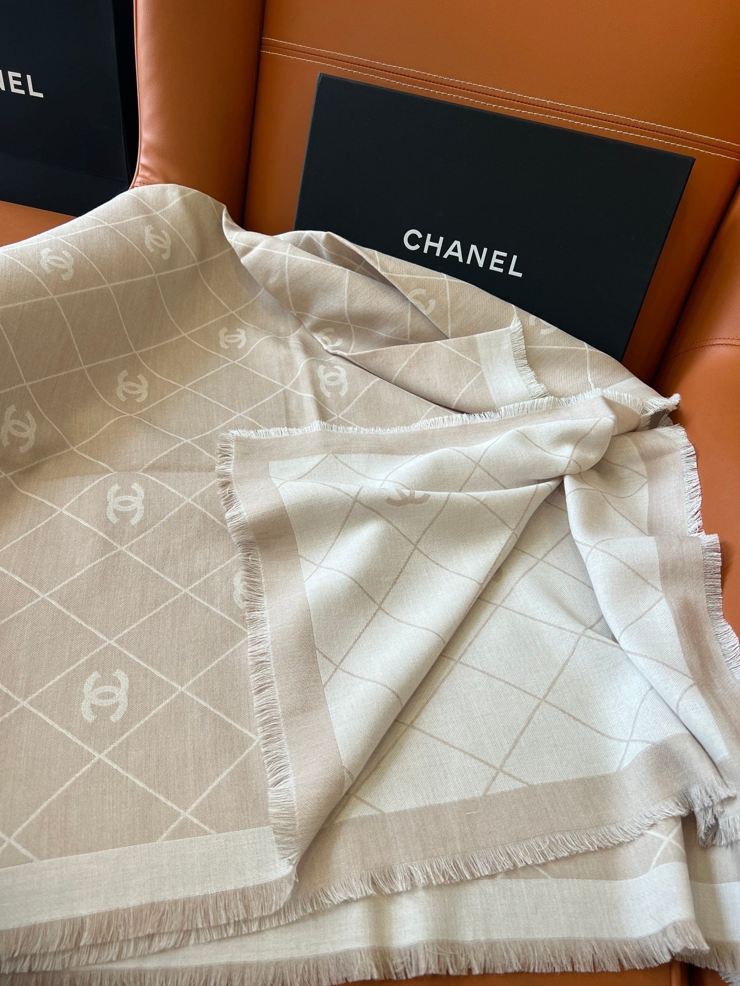 CHANEL 25S SCARF 140 IN WOOL SILK 700809 mysite