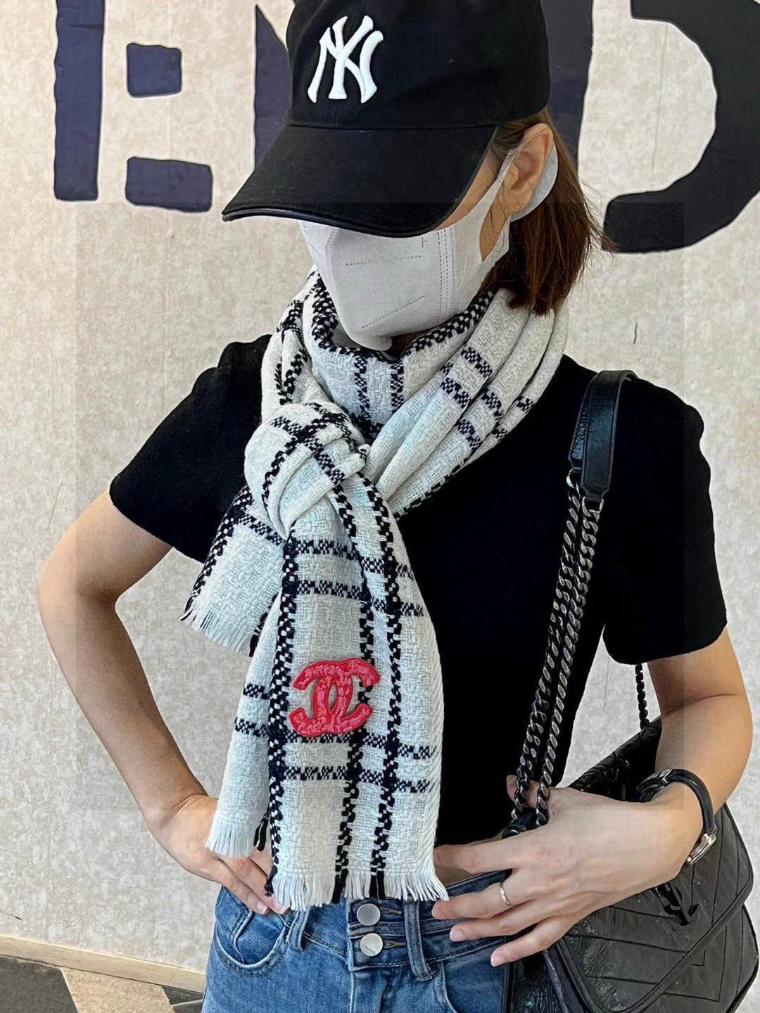CHANEL 25S SCARF 190 IN CASHMERE 718525 mysite
